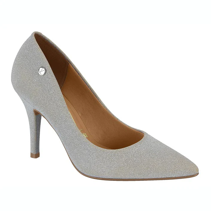 Vizzano 1184-1101 Pointy Toe Pump in Silver Glitter - Image 3