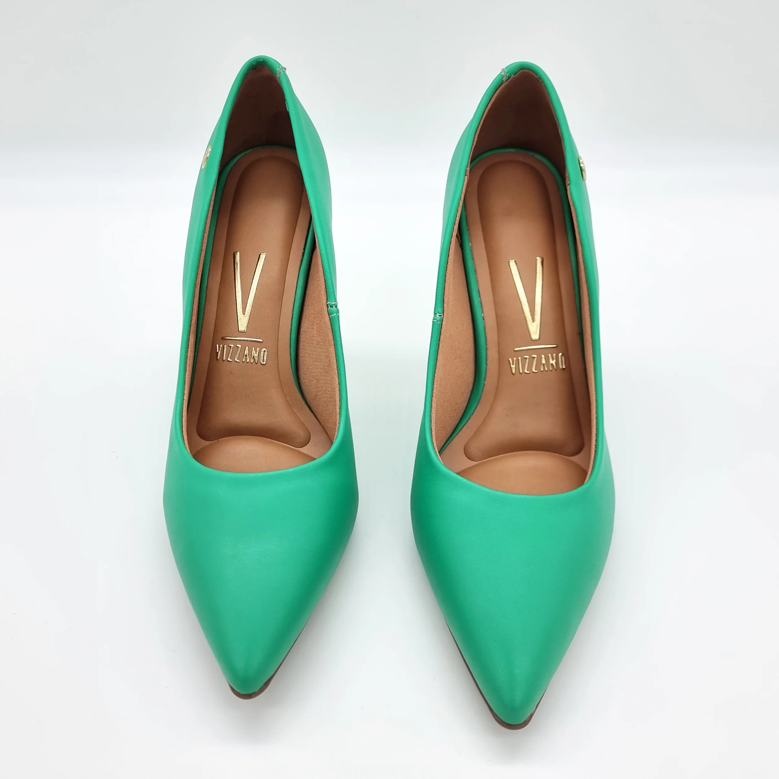 Vizzano 1184-1101 Pointy Toe Pump in Green Pine Napa - Image 4