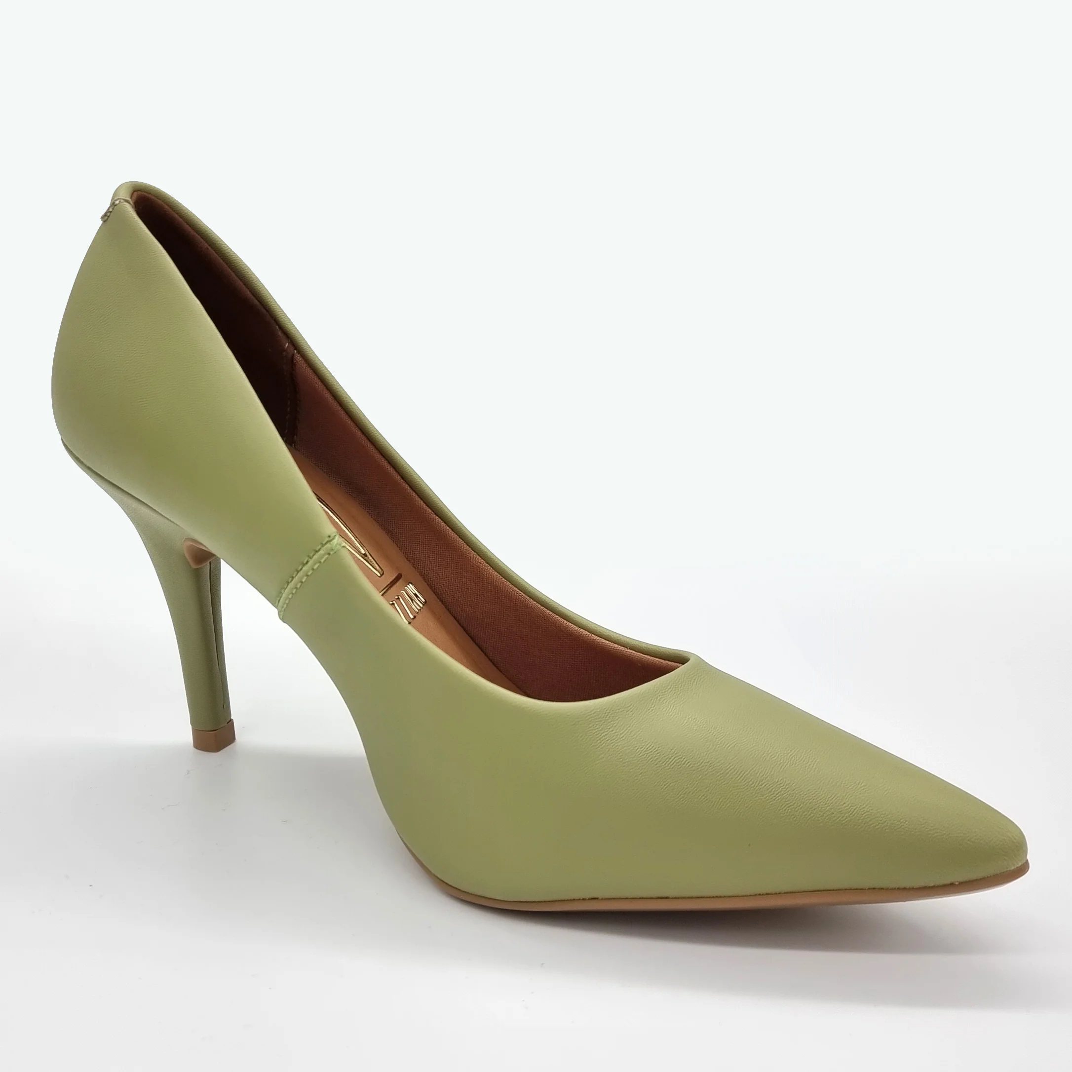 Vizzano 1184-1101 Pointy Toe Pump in Moss Green Napa - Image 5