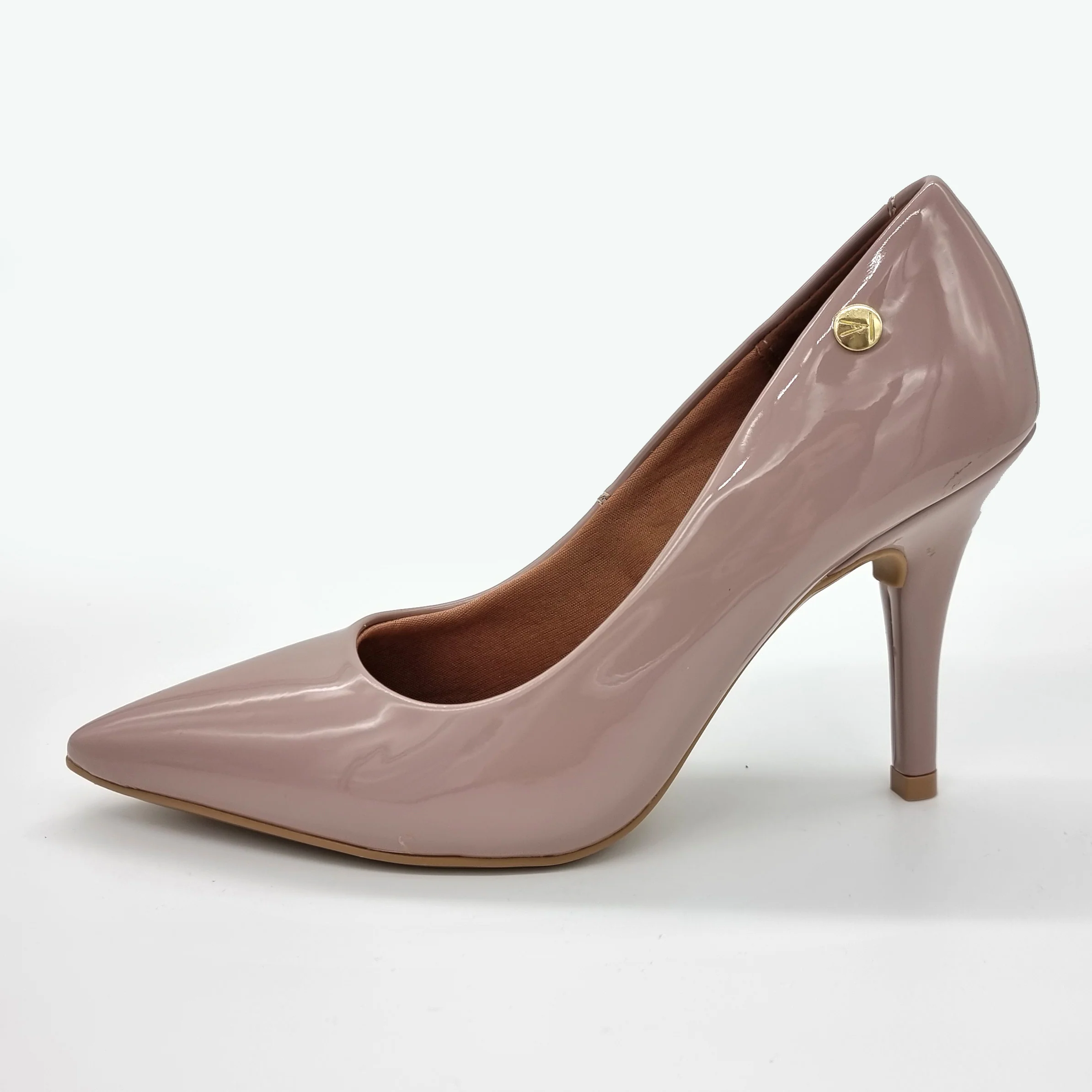 Vizzano 1184-1101 Pointy Toe Pump in Taupe Patent - Image 5