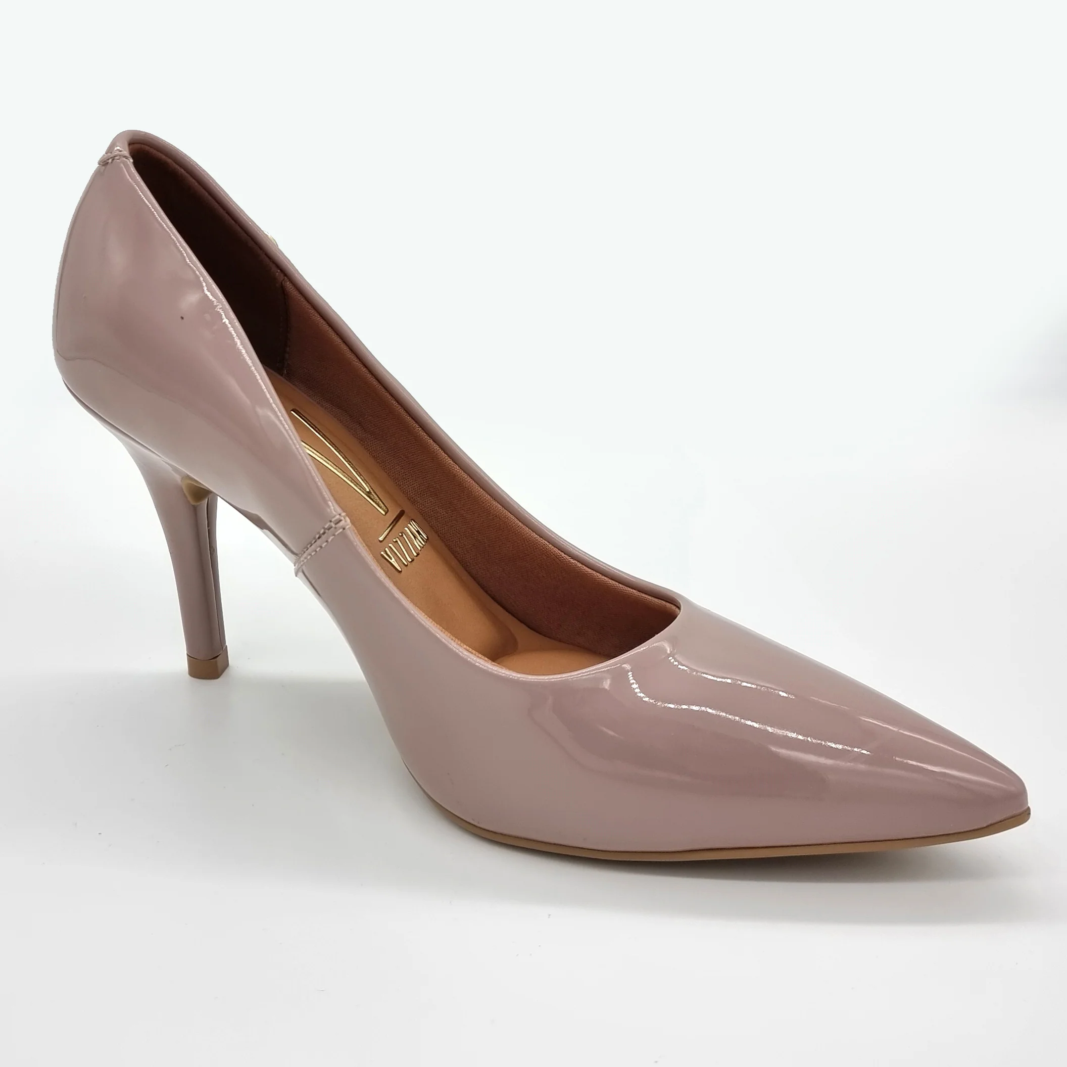 Vizzano 1184-1101 Pointy Toe Pump in Taupe Patent - Image 6