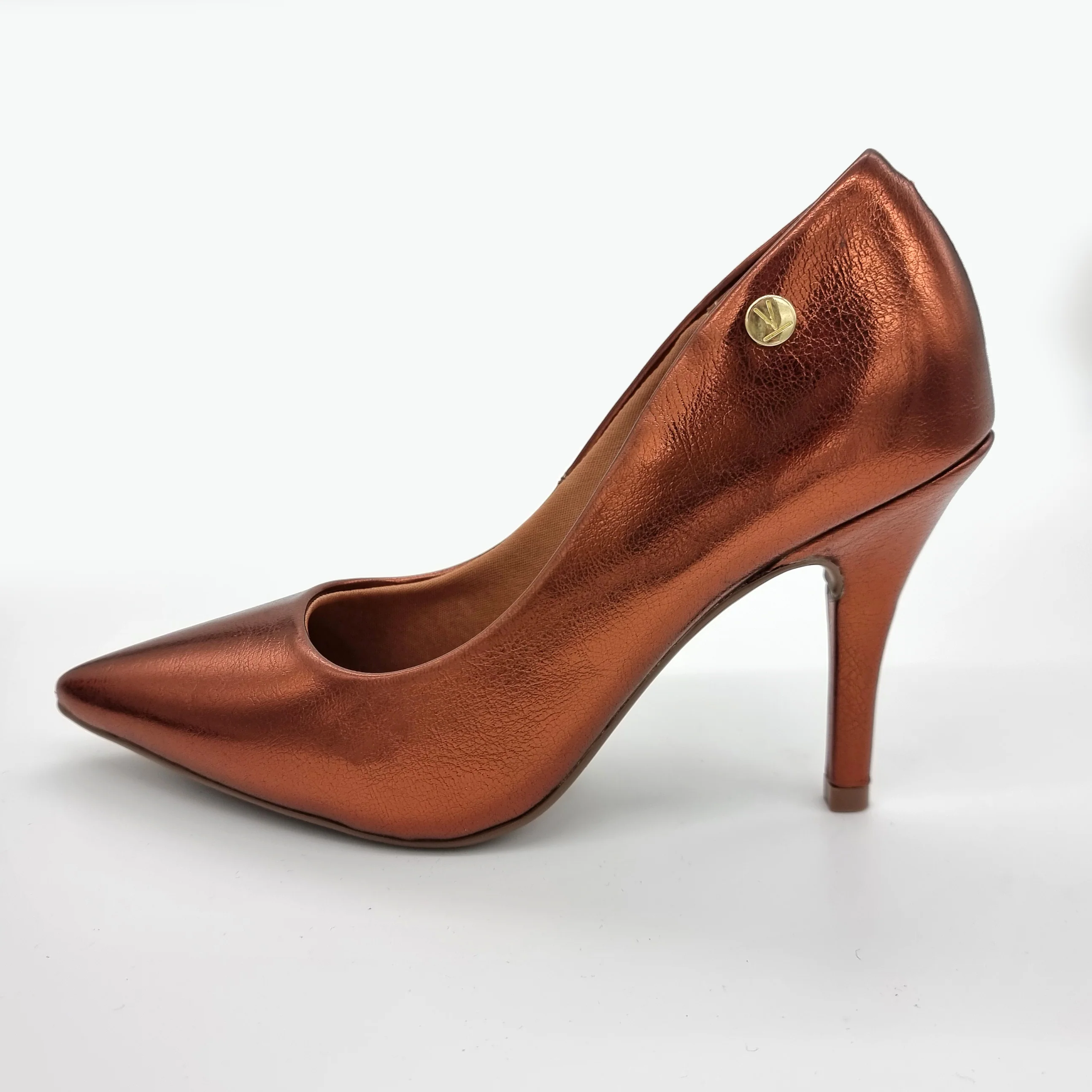 Vizzano 1184-1501 Pointy Toe Pump in Copper Metallic Napa - Image 3