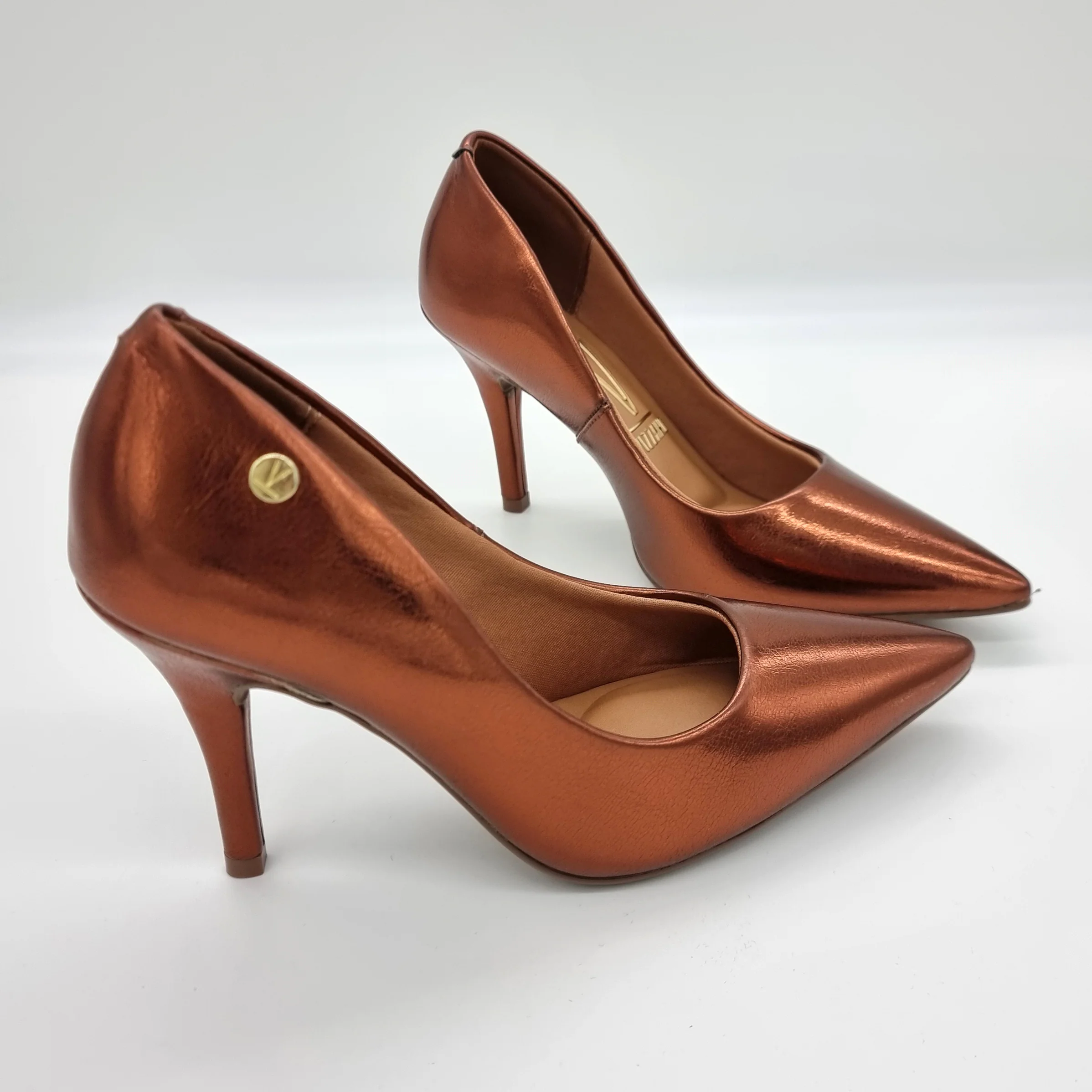 Vizzano 1184-1501 Pointy Toe Pump in Copper Metallic Napa - Image 5