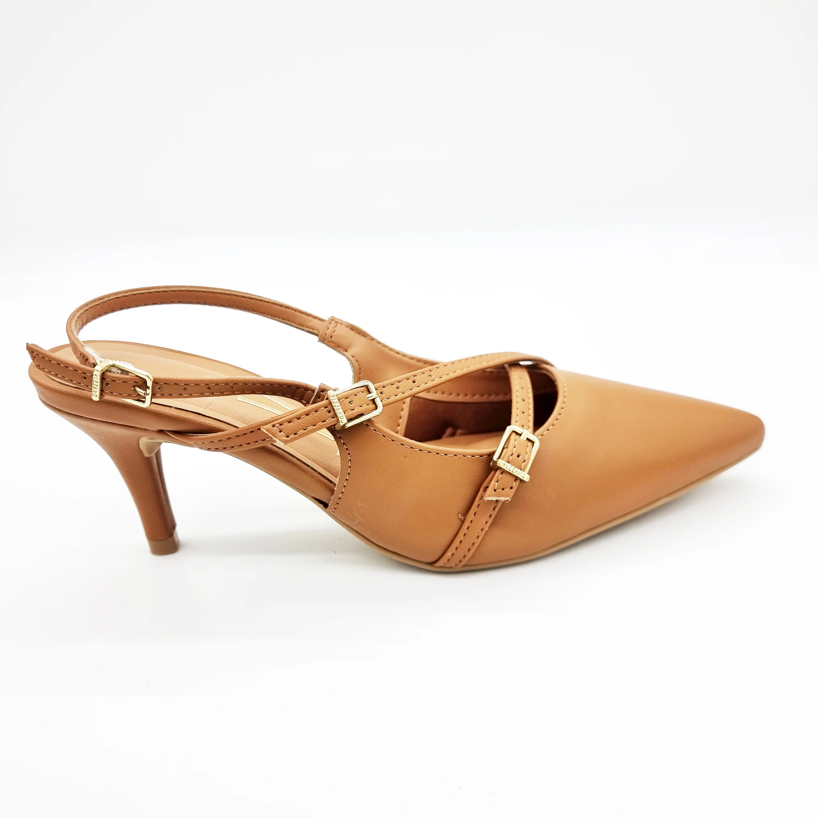 Vizzano 1185-1124 Pointy Toe Slingback Pump in Camel Napa - Image 8