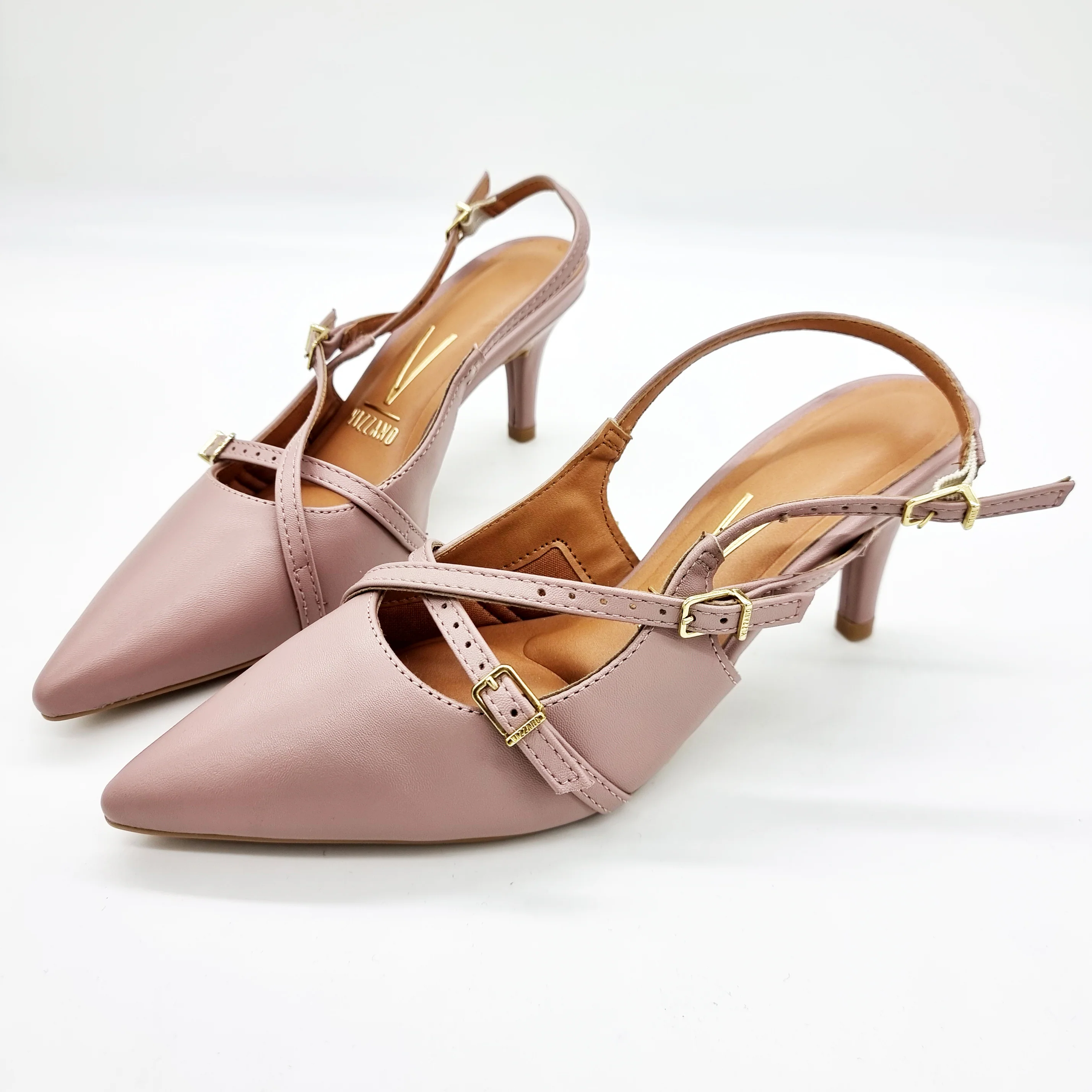 Vizzano 1185-1124 Pointy Toe Slingback Pump in Taupe Napa - Image 10