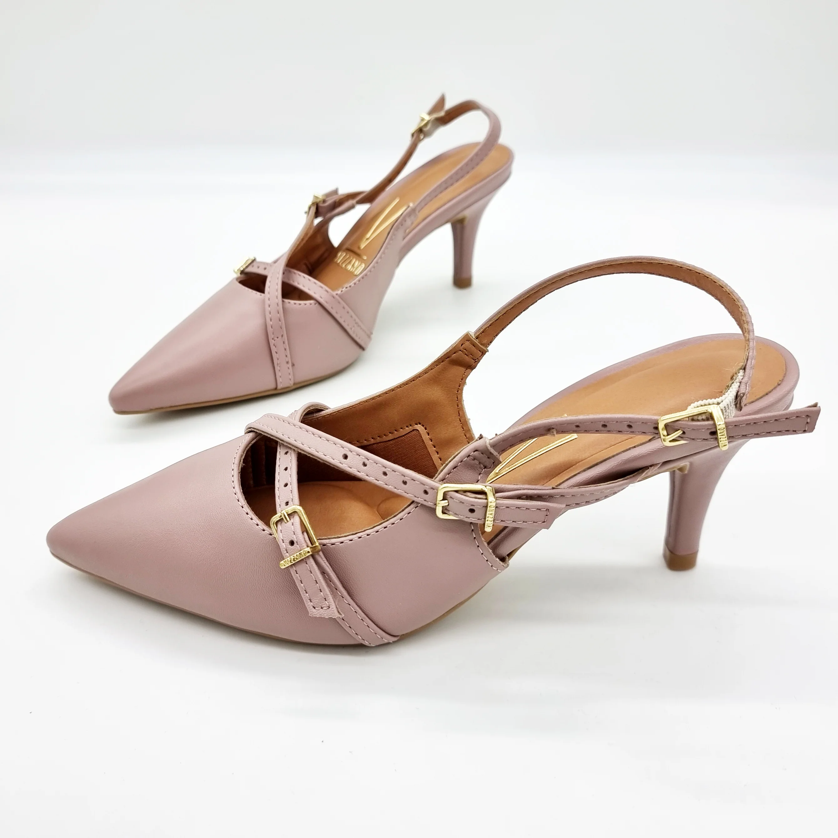 Vizzano 1185-1124 Pointy Toe Slingback Pump in Taupe Napa - Image 3
