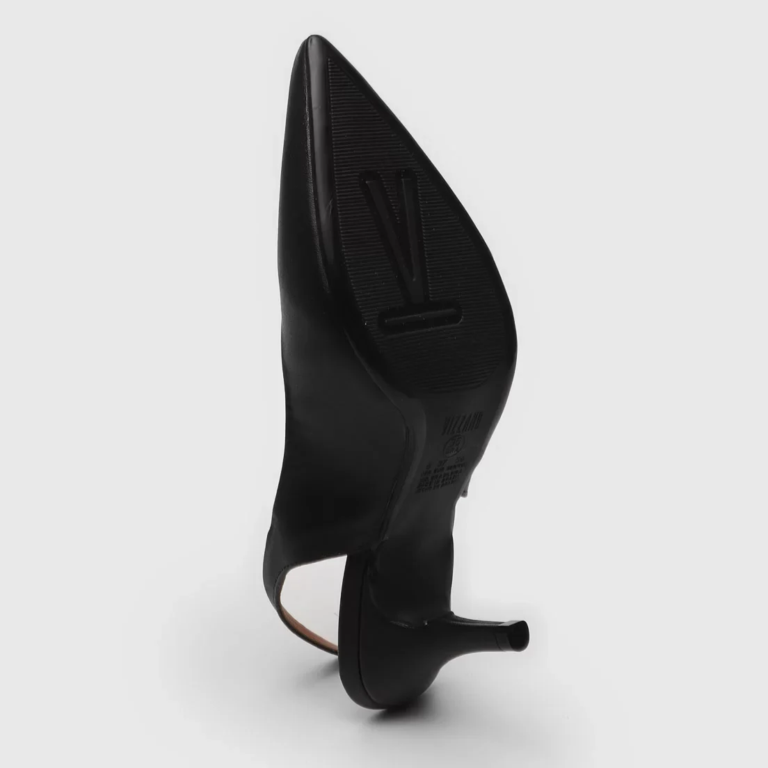 Vizzano 1185-700 Mid Heel Slingback in Black Napa - Image 4