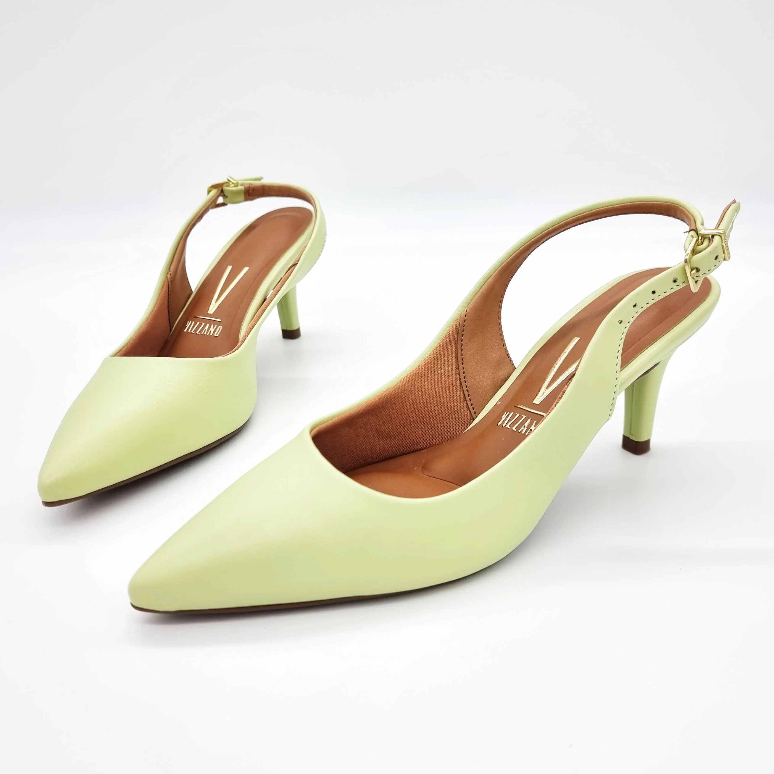 Vizzano 1185-700 Mid Heel Slingback in Mint Napa - Image 2