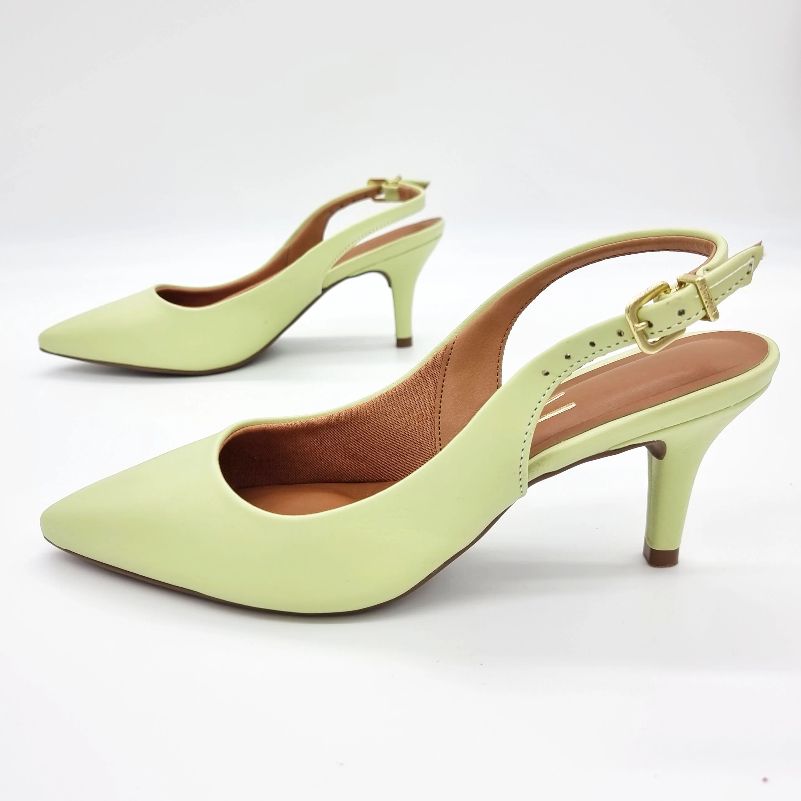 Vizzano 1185-700 Mid Heel Slingback in Mint Napa - Image 3