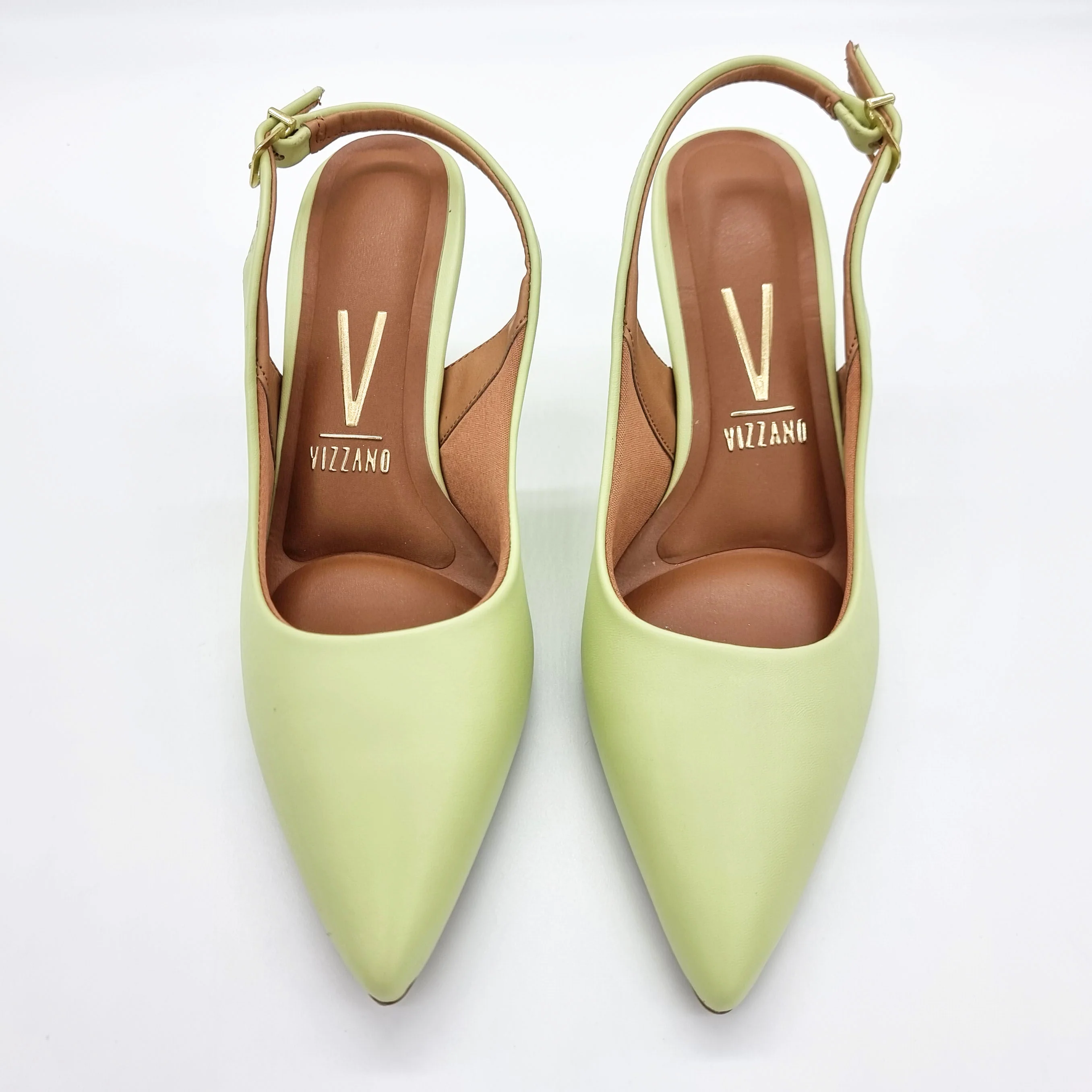Vizzano 1185-700 Mid Heel Slingback in Mint Napa - Image 4