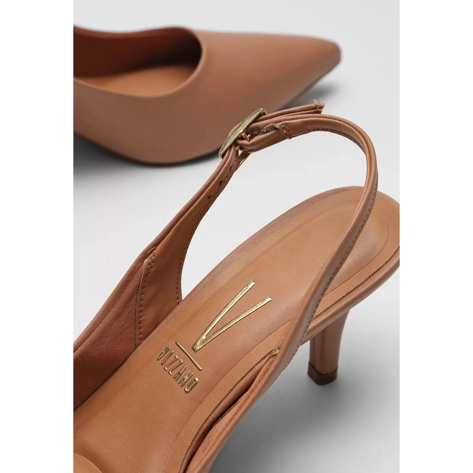 Vizzano 1185-700 Mid Heel Slingback in Nude Napa - Image 6