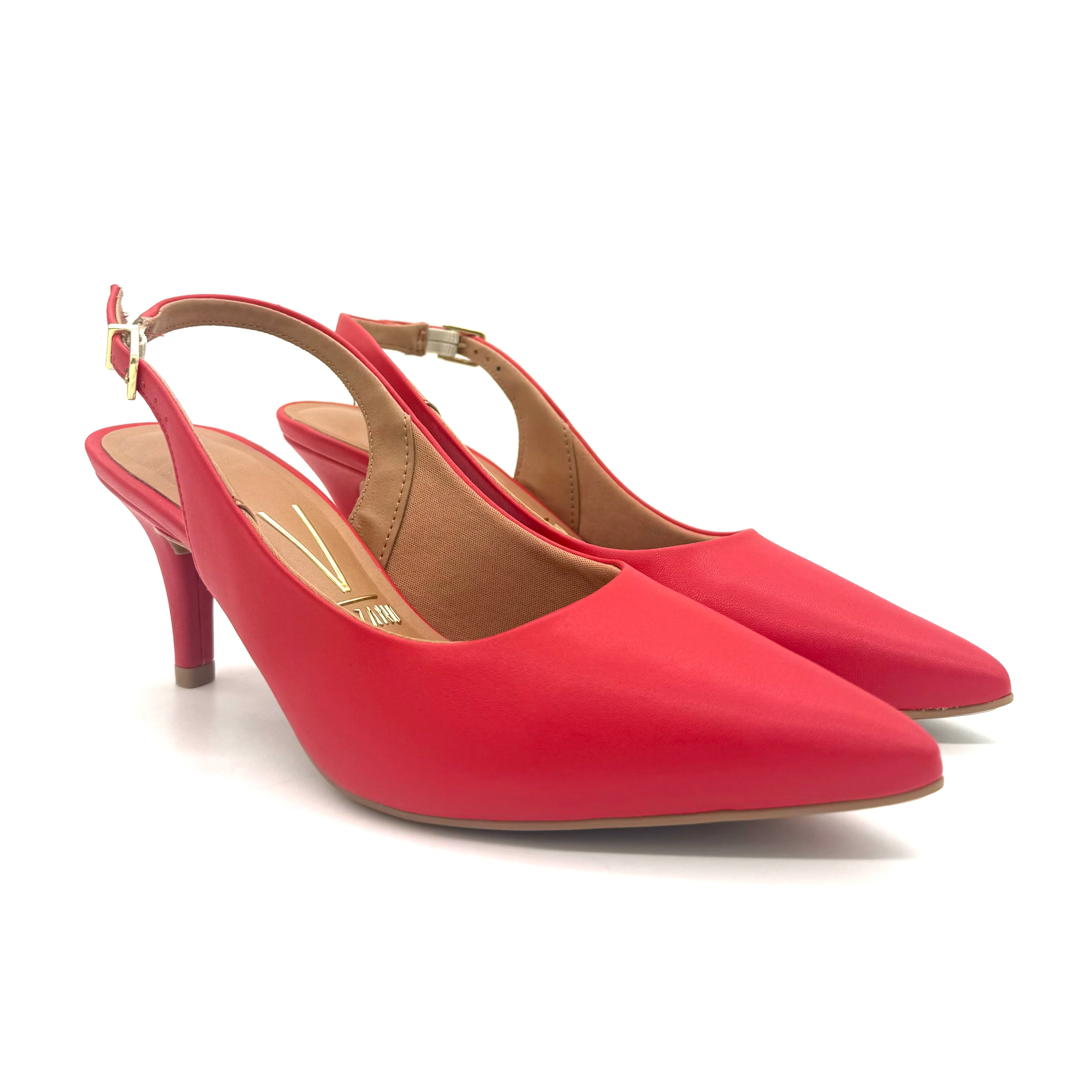 Vizzano 1185-700 Mid Heel Slingback in Ruby Red Napa - Image 3