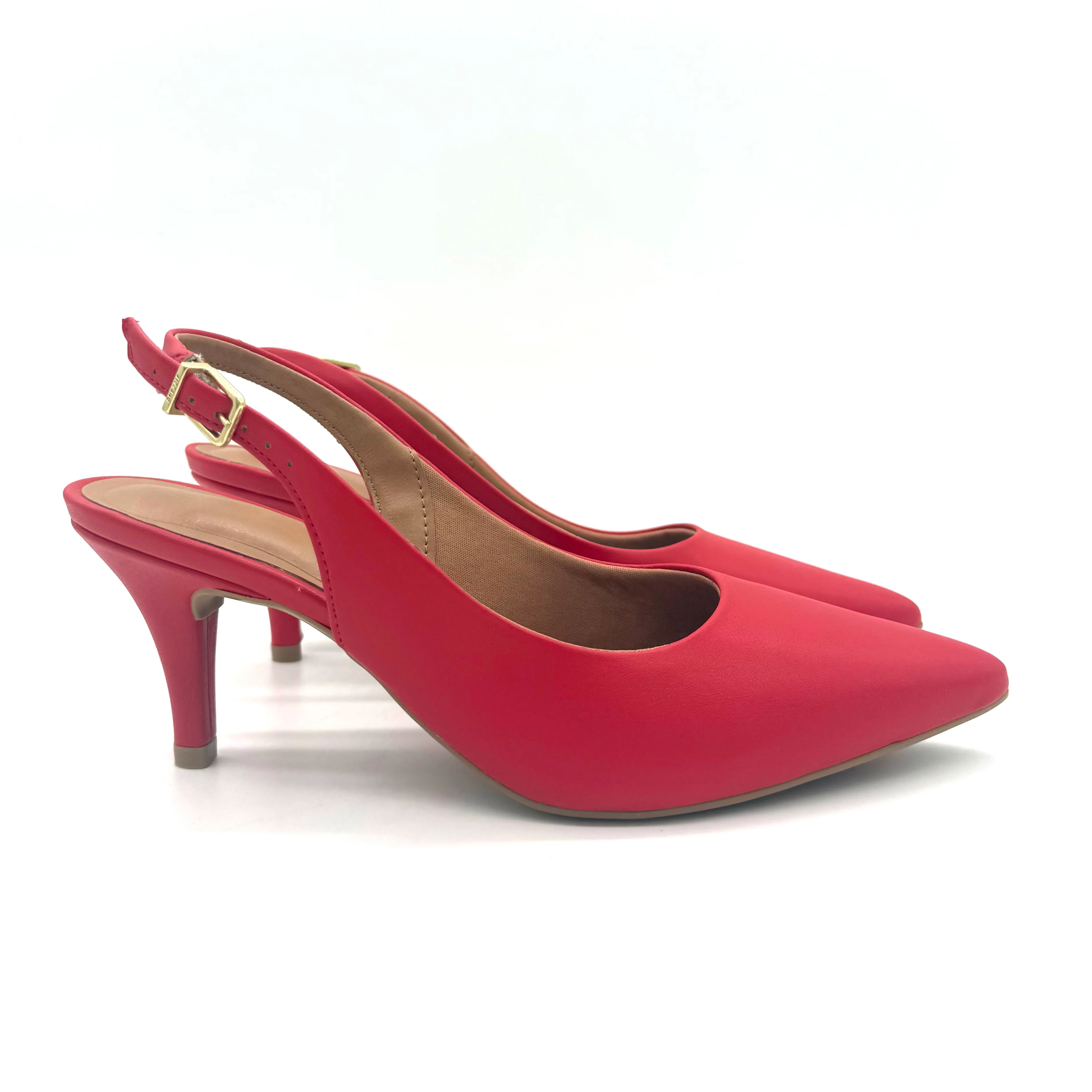Vizzano 1185-700 Mid Heel Slingback in Ruby Red Napa - Image 4