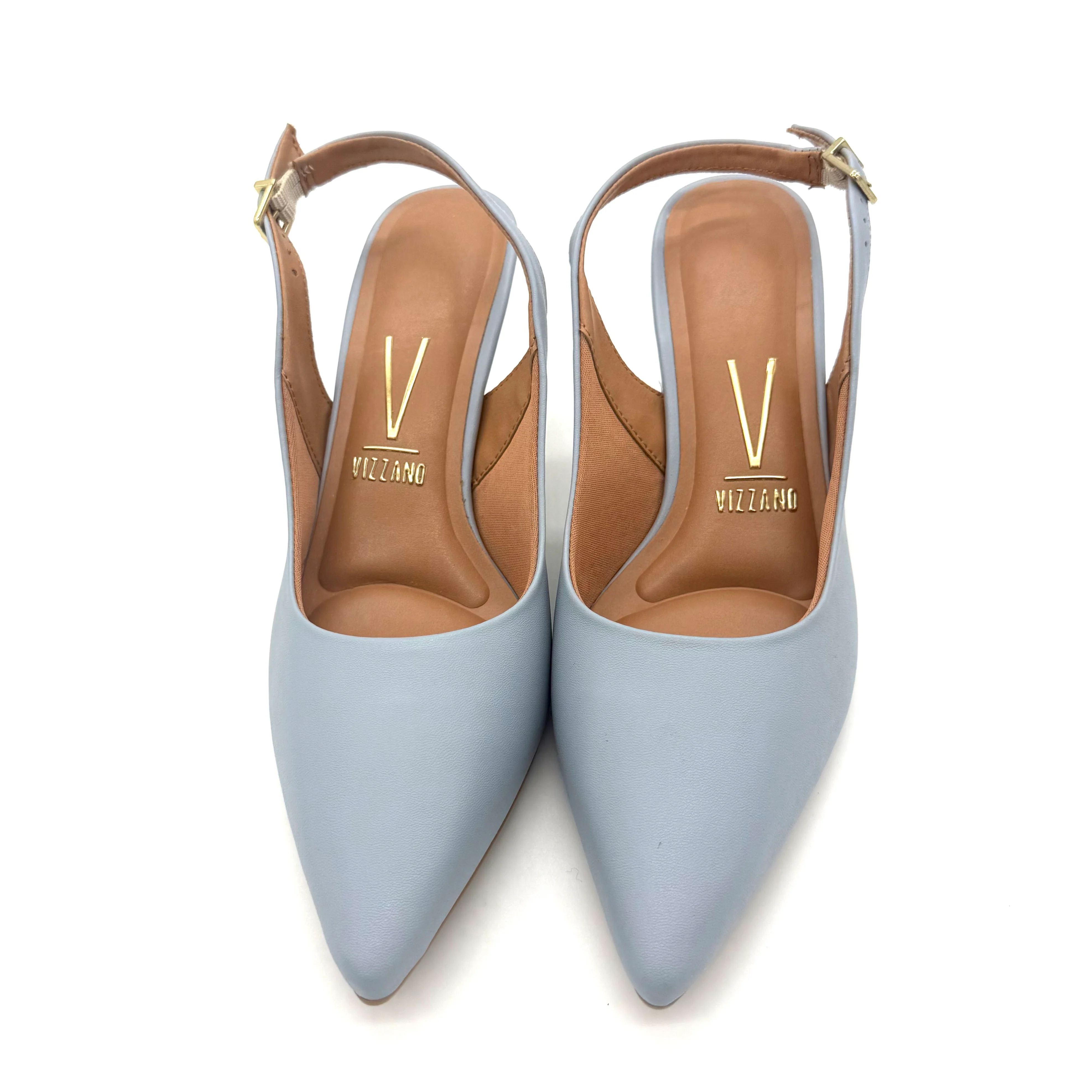 Vizzano 1185-700 Mid Heel Slingback in Sky Blue Napa - Image 2