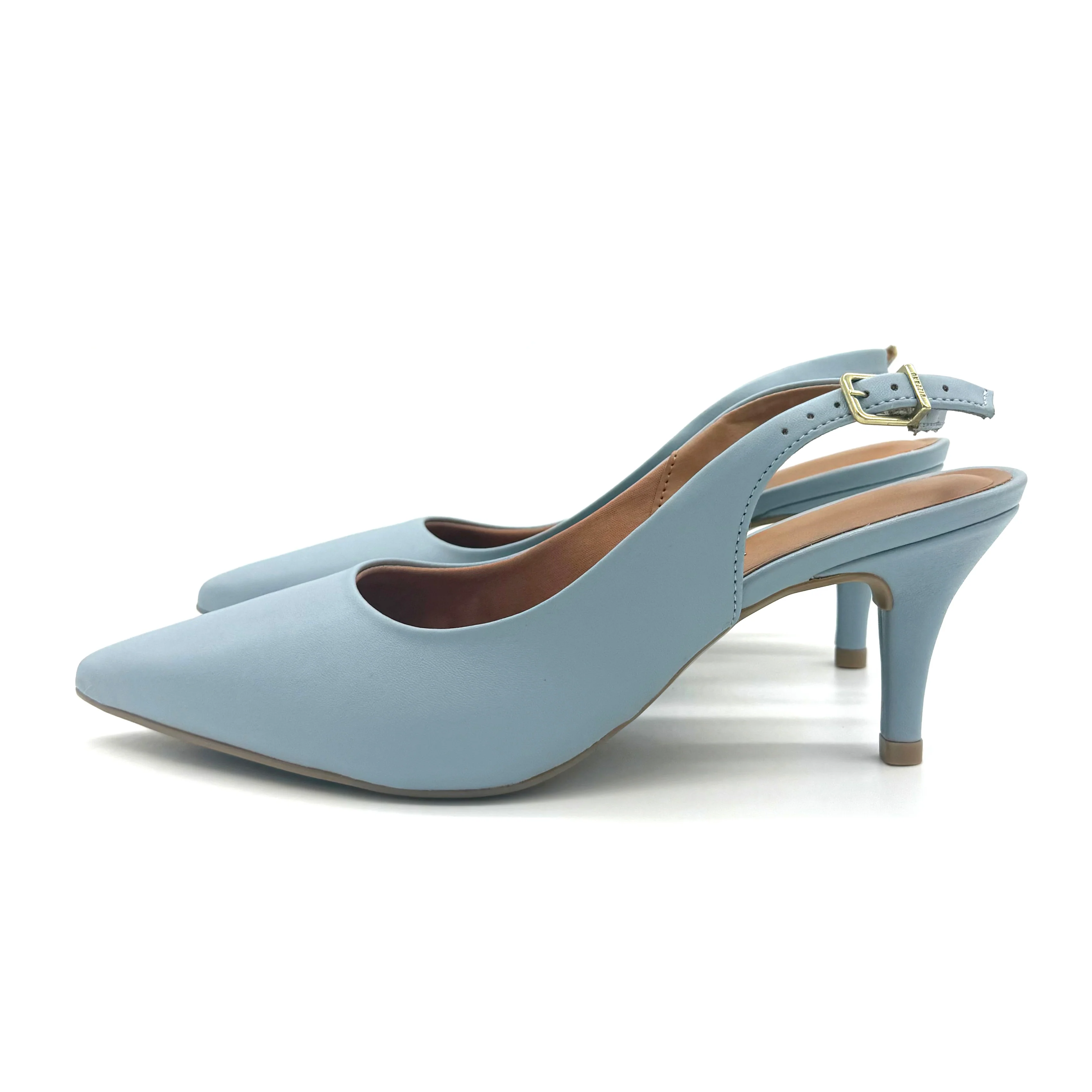 Vizzano 1185-700 Mid Heel Slingback in Sky Blue Napa - Image 4