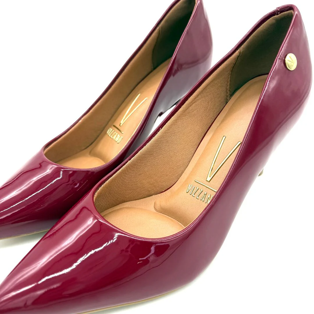 Vizzano 1185-702 Pointy Toe Pump in Cherry Patent - Image 2