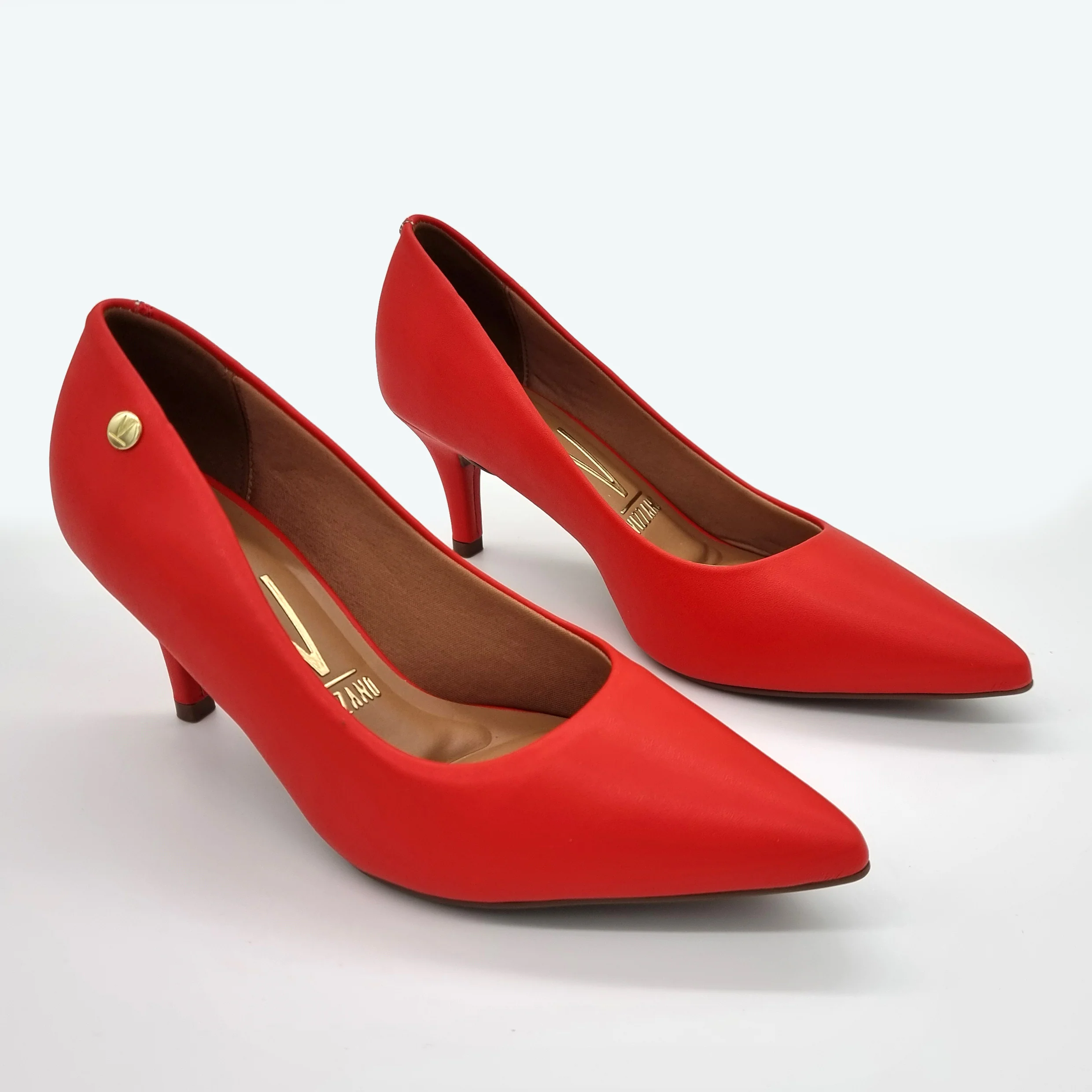 Vizzano 1185-702 Pointy Toe Pump in Cinnabar Red Napa - Image 2