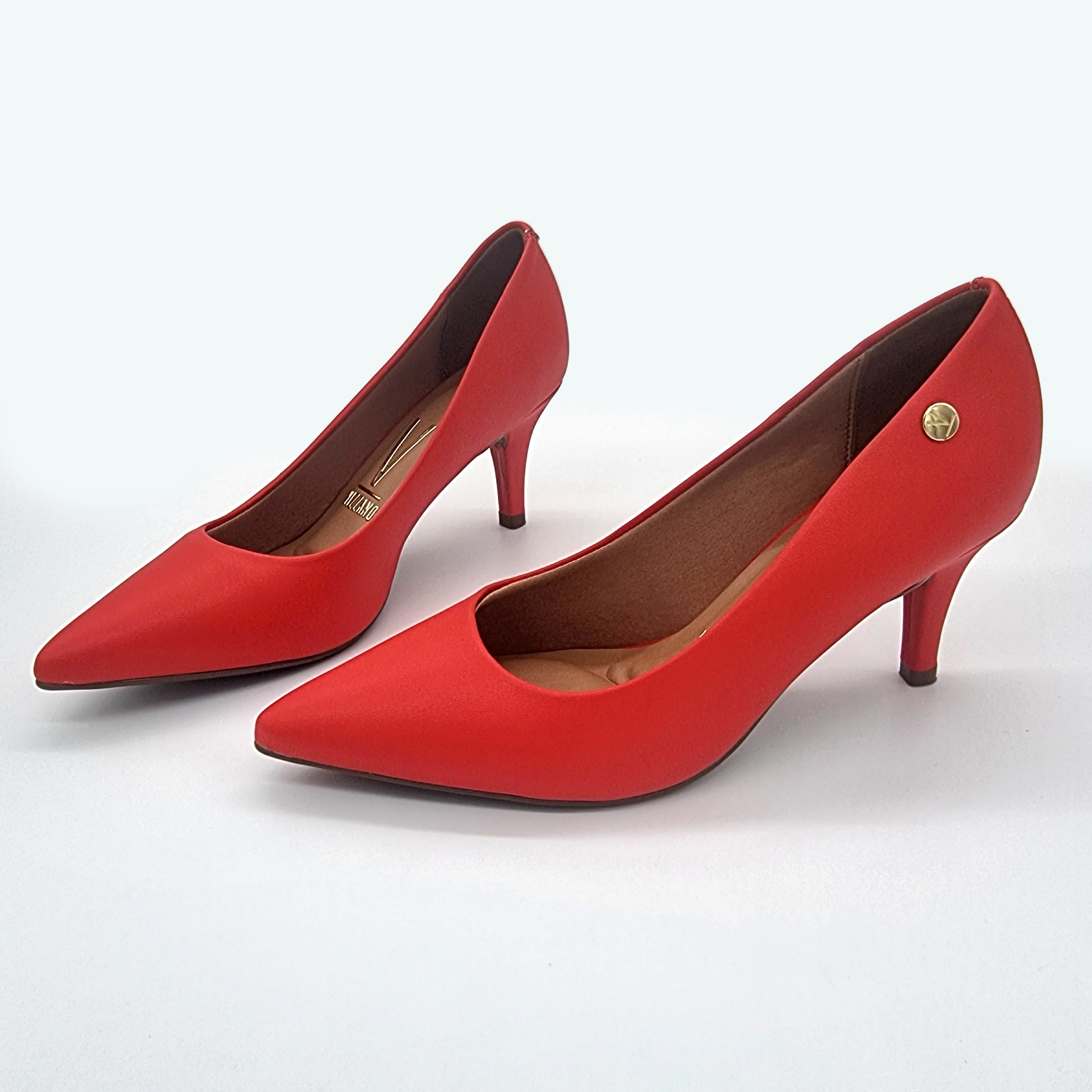 Vizzano 1185-702 Pointy Toe Pump in Cinnabar Red Napa - Image 3