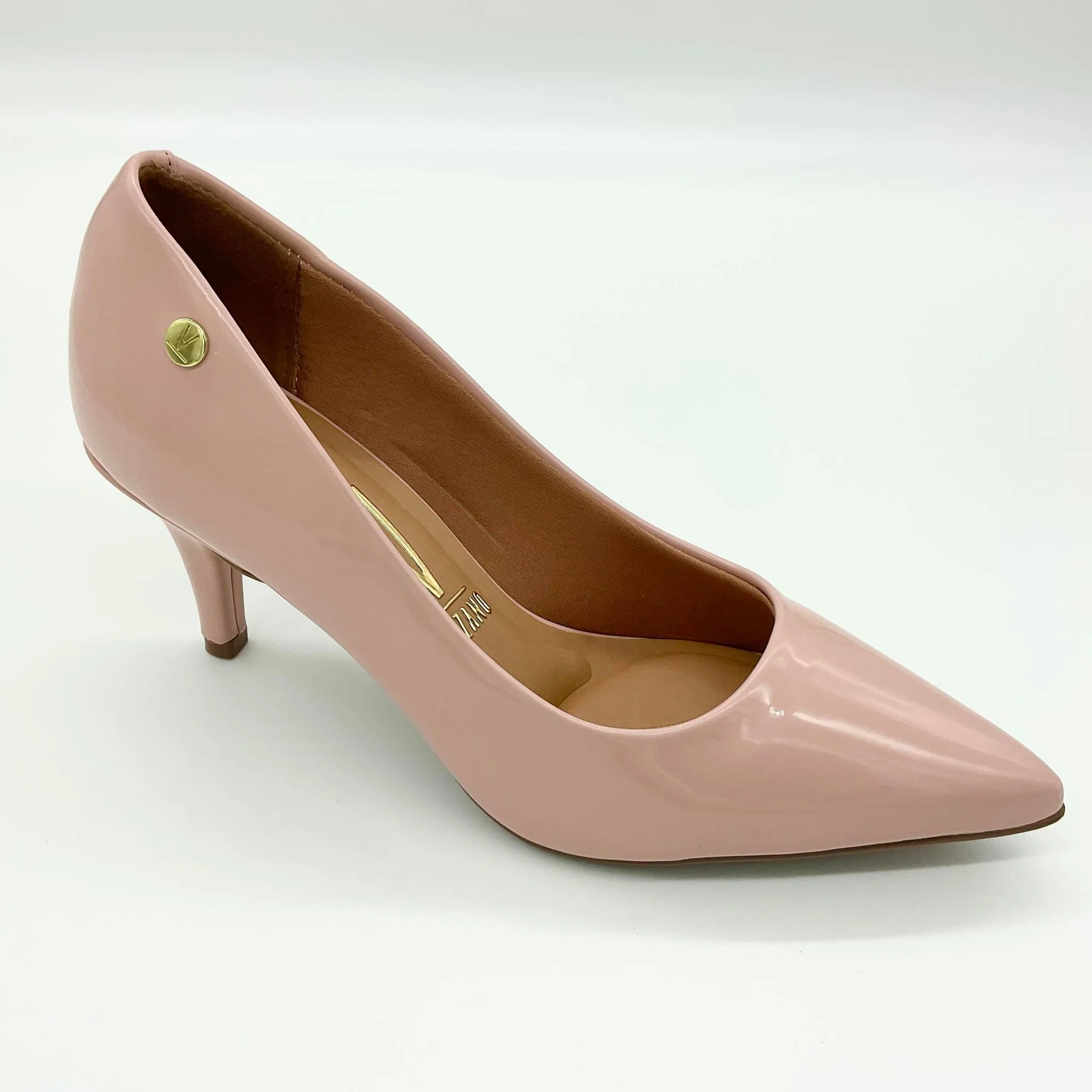 Vizzano 1185-702 Pointy Toe Pump in Pastel Pink Patent - Image 3