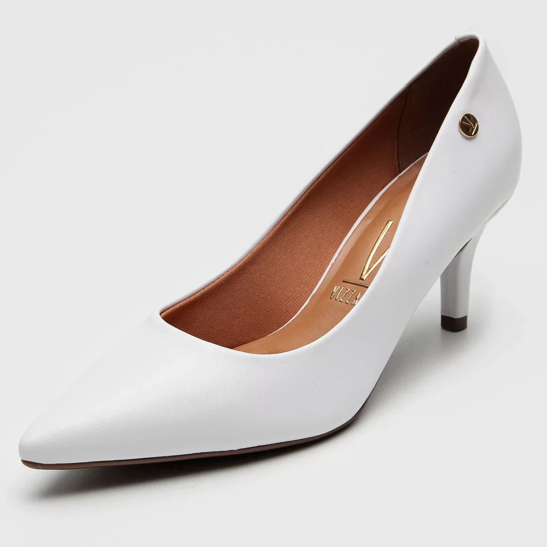 Vizzano 1185-702 Pointy Toe Pump in White Napa - Image 2
