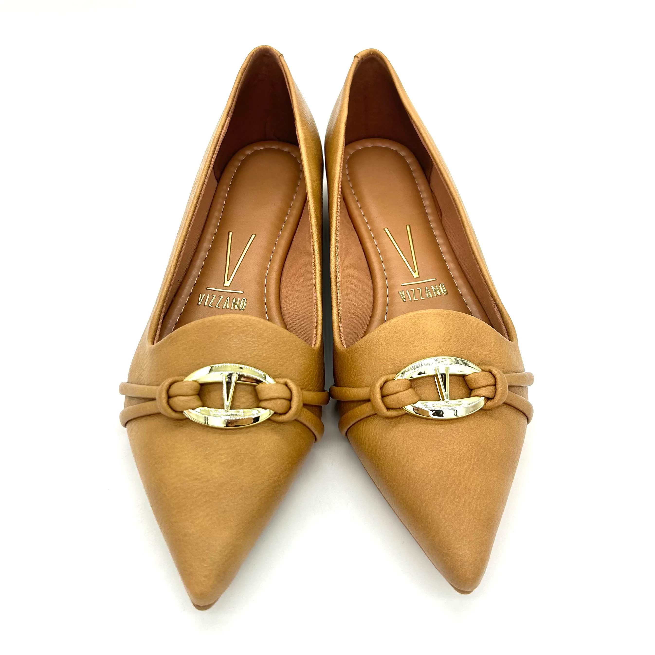Vizzano 1206-1004 Pointy Toe Flat in Sand - Image 7