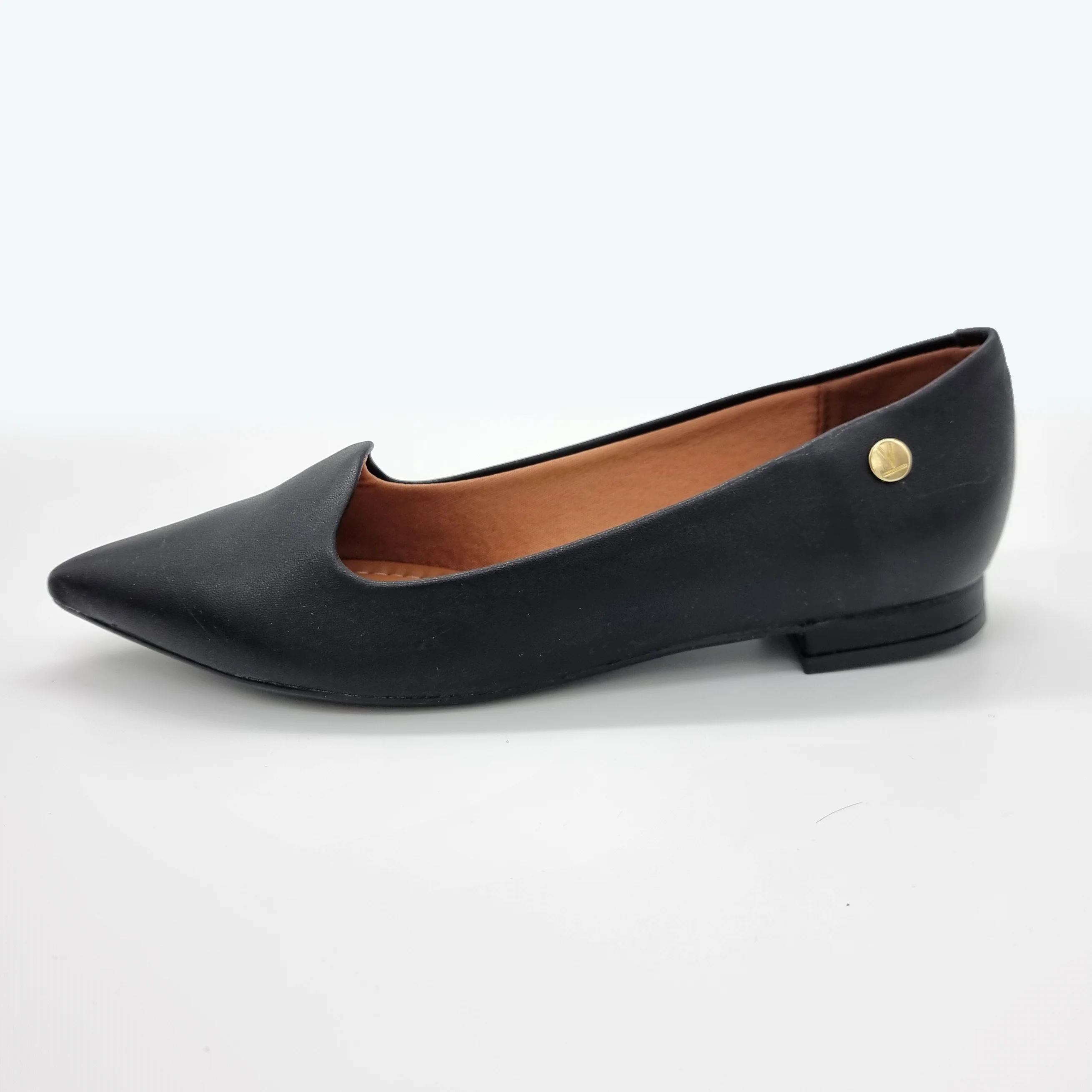 Vizzano 1206-261 Pointy Toe Flat in Black Napa - Image 5