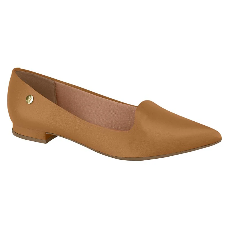 Vizzano 1206-261 Pointy Toe Flat in Camel Napa