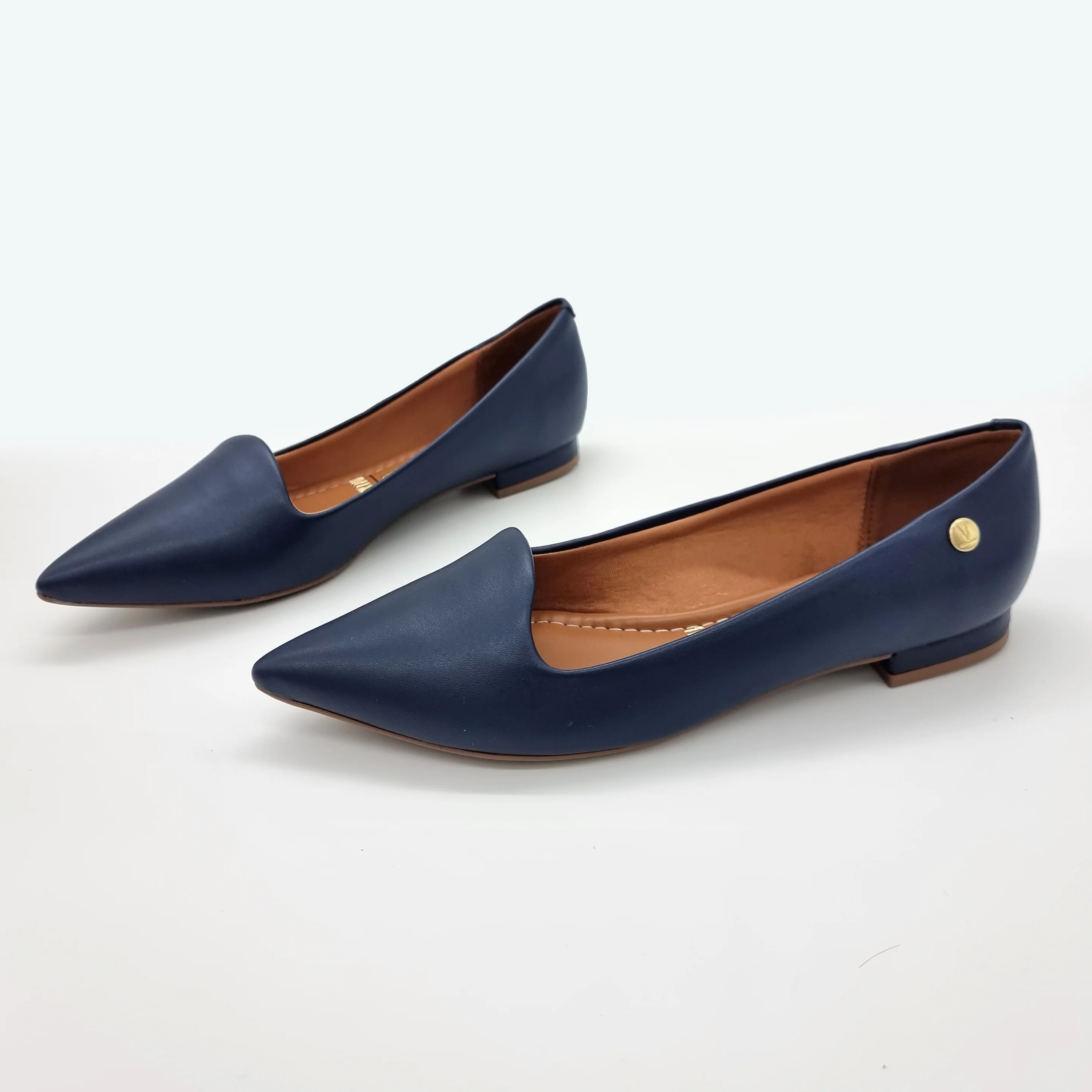 Vizzano 1206-261 Pointy Toe Flat in Navy Napa - Image 4