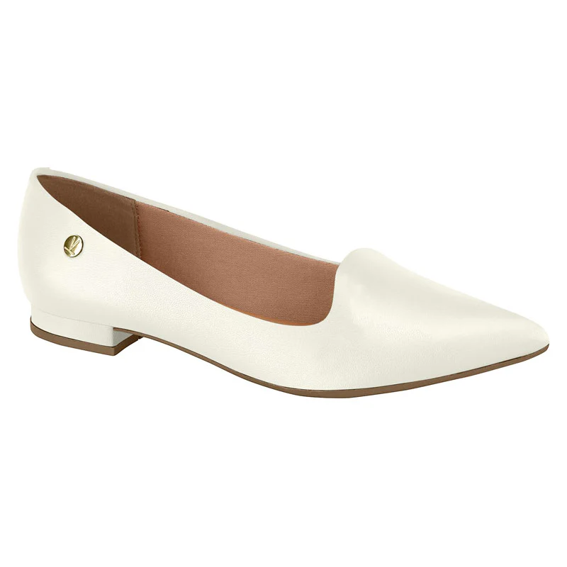 Vizzano 1206-261 Pointy Toe Flat in Off White Napa