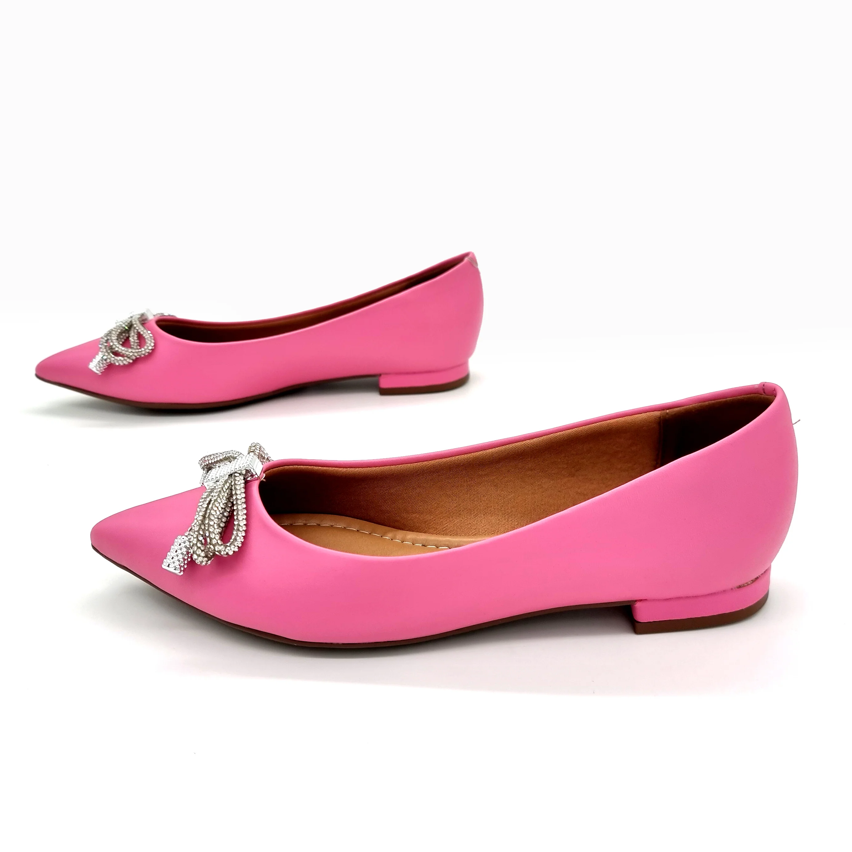 Vizzano 1206-290 Pointy Toe Flat in Pink Napa - Image 6