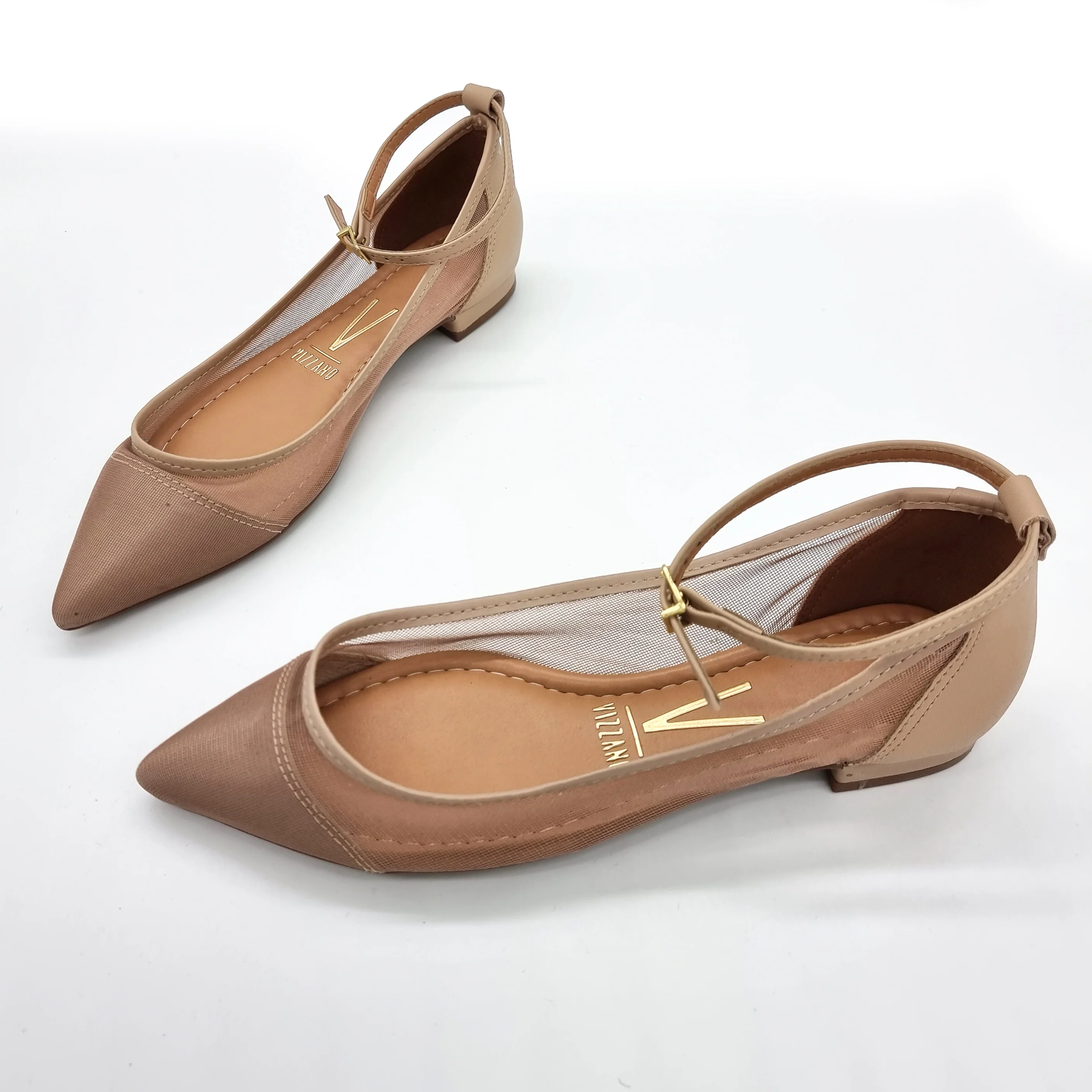 Vizzano 1206-294 Mesh Flat in Beige - Image 2