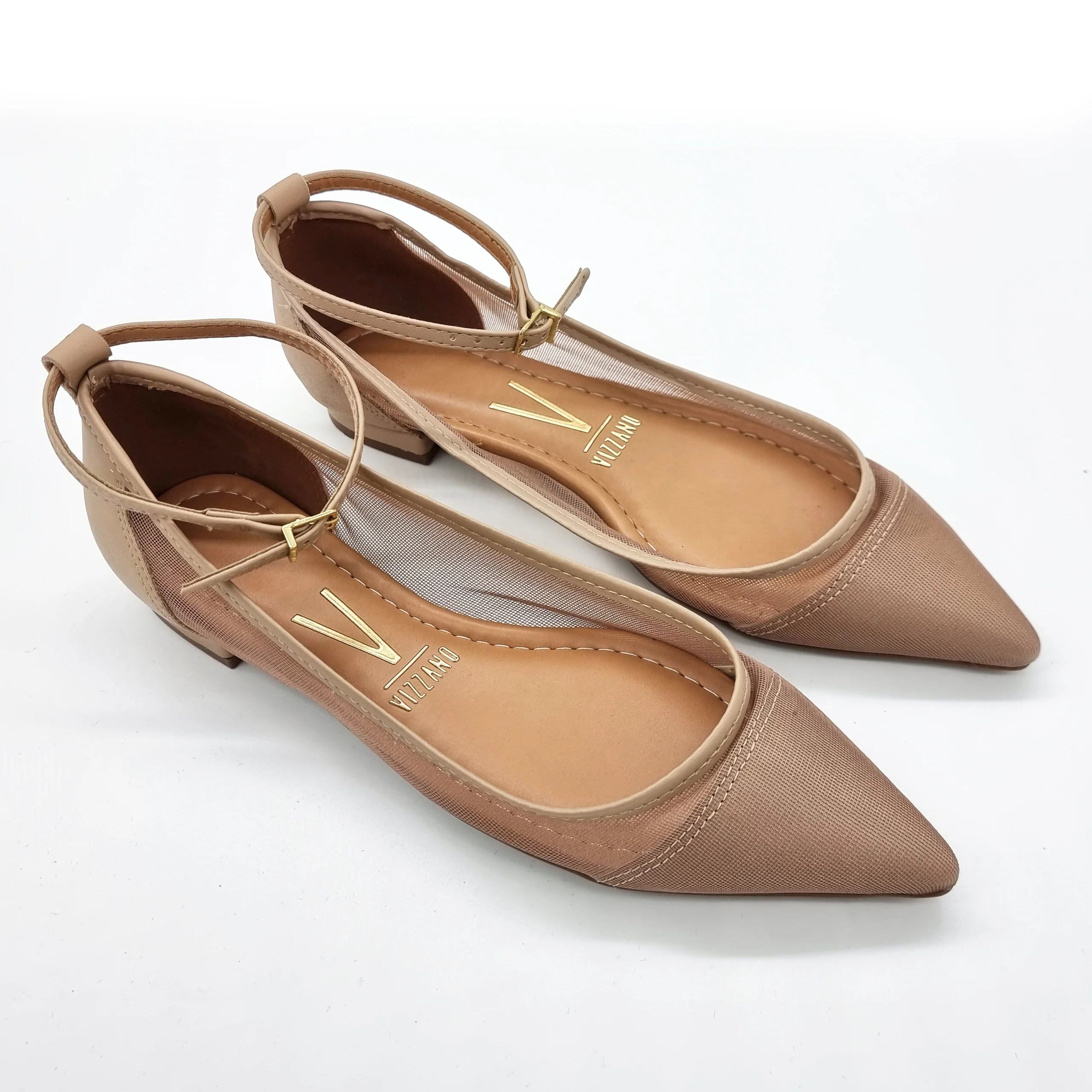 Vizzano 1206-294 Mesh Flat in Beige - Image 7
