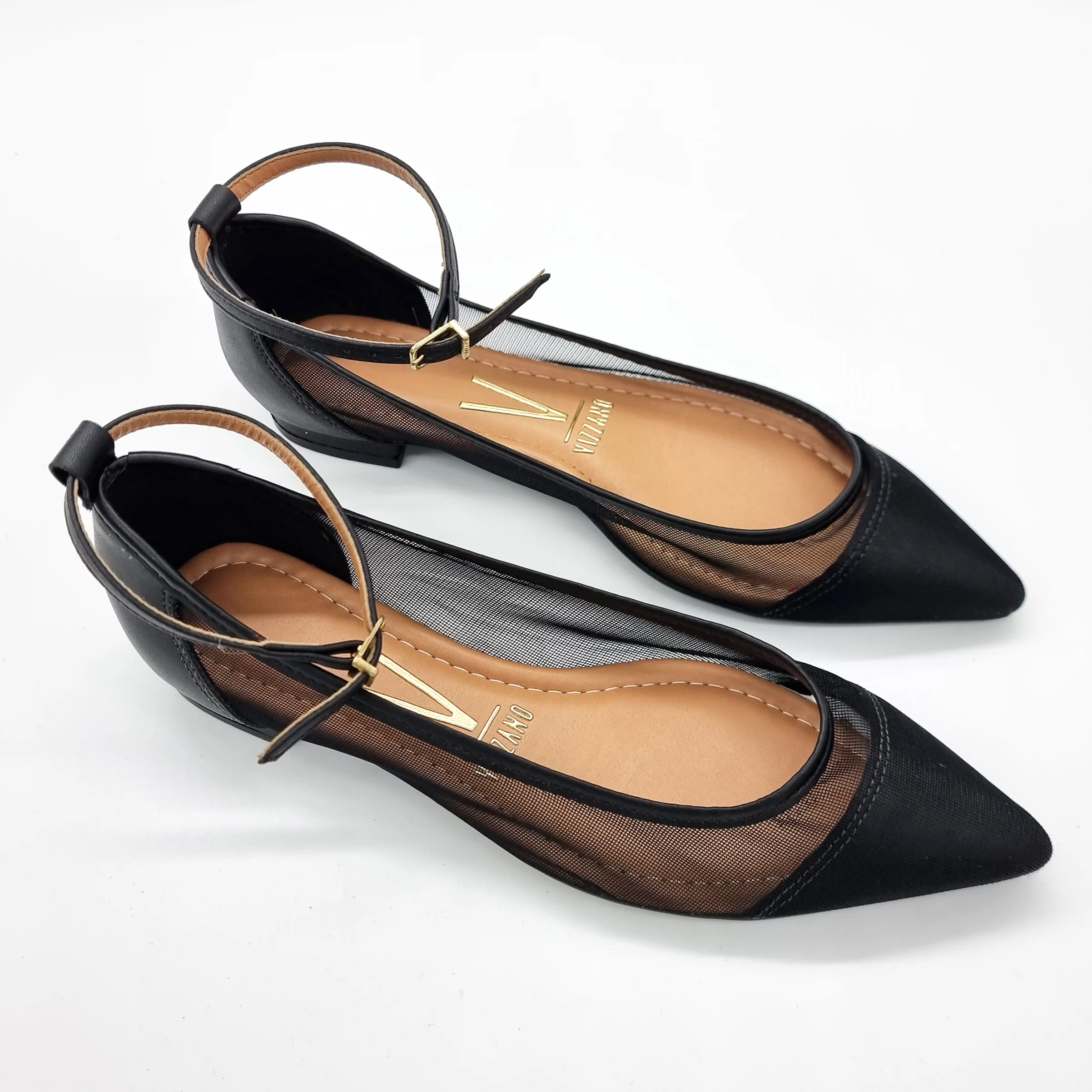 Vizzano 1206-294 Mesh Flat in Black - Image 6