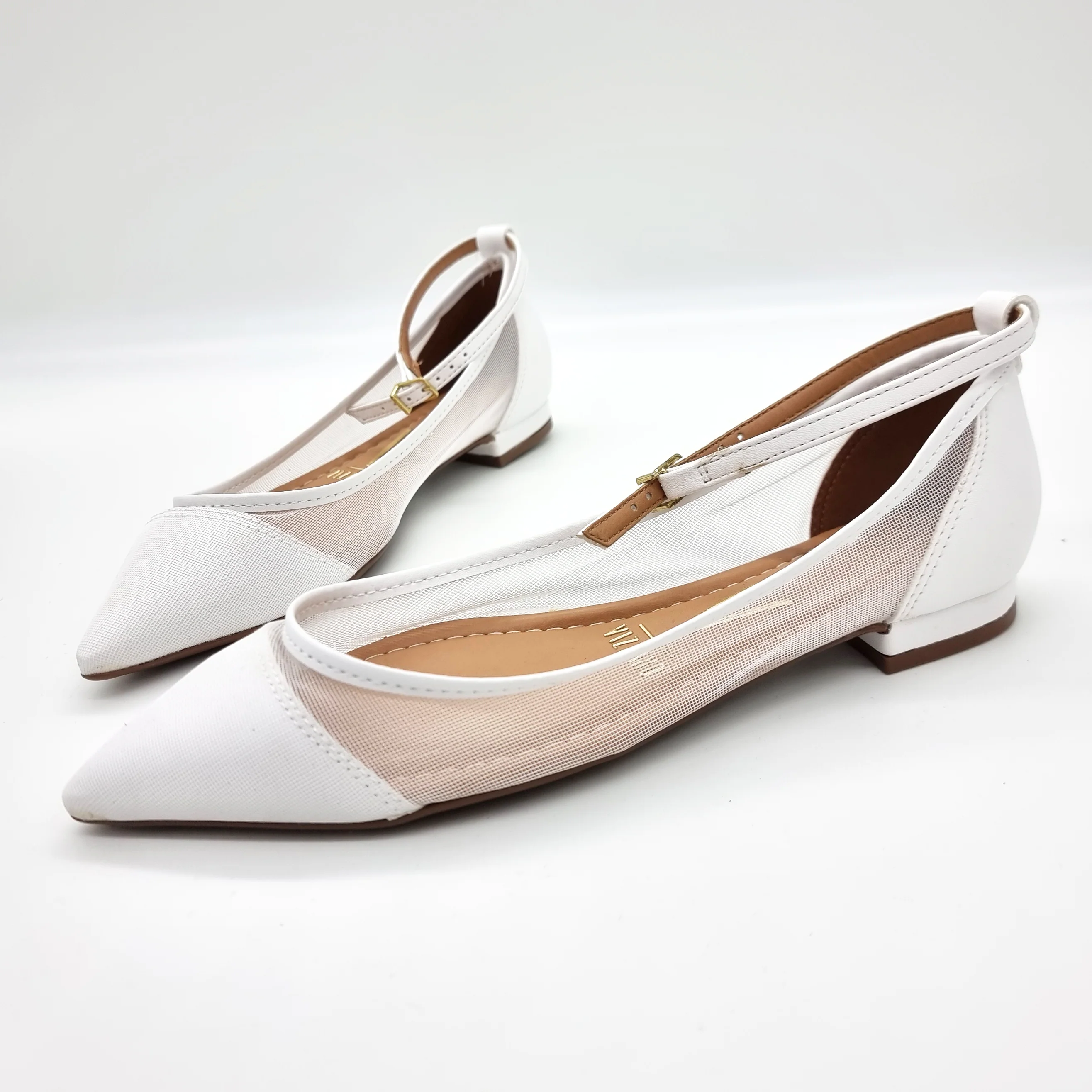 Vizzano 1206-294 Mesh Flat in White - Image 3