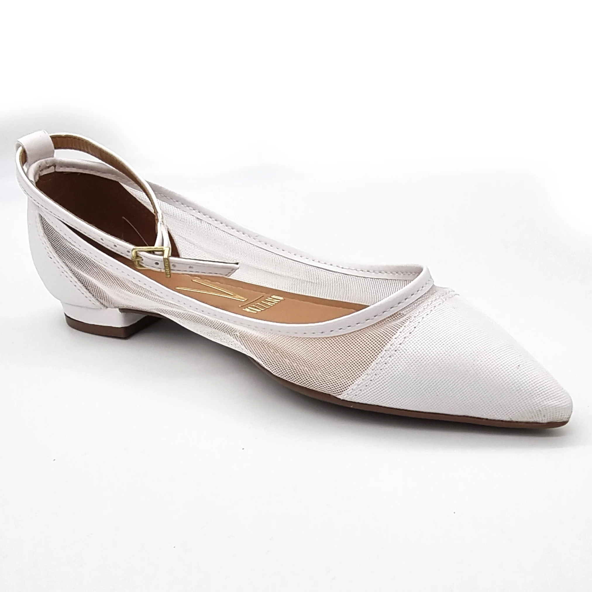 Vizzano 1206-294 Mesh Flat in White - Image 6