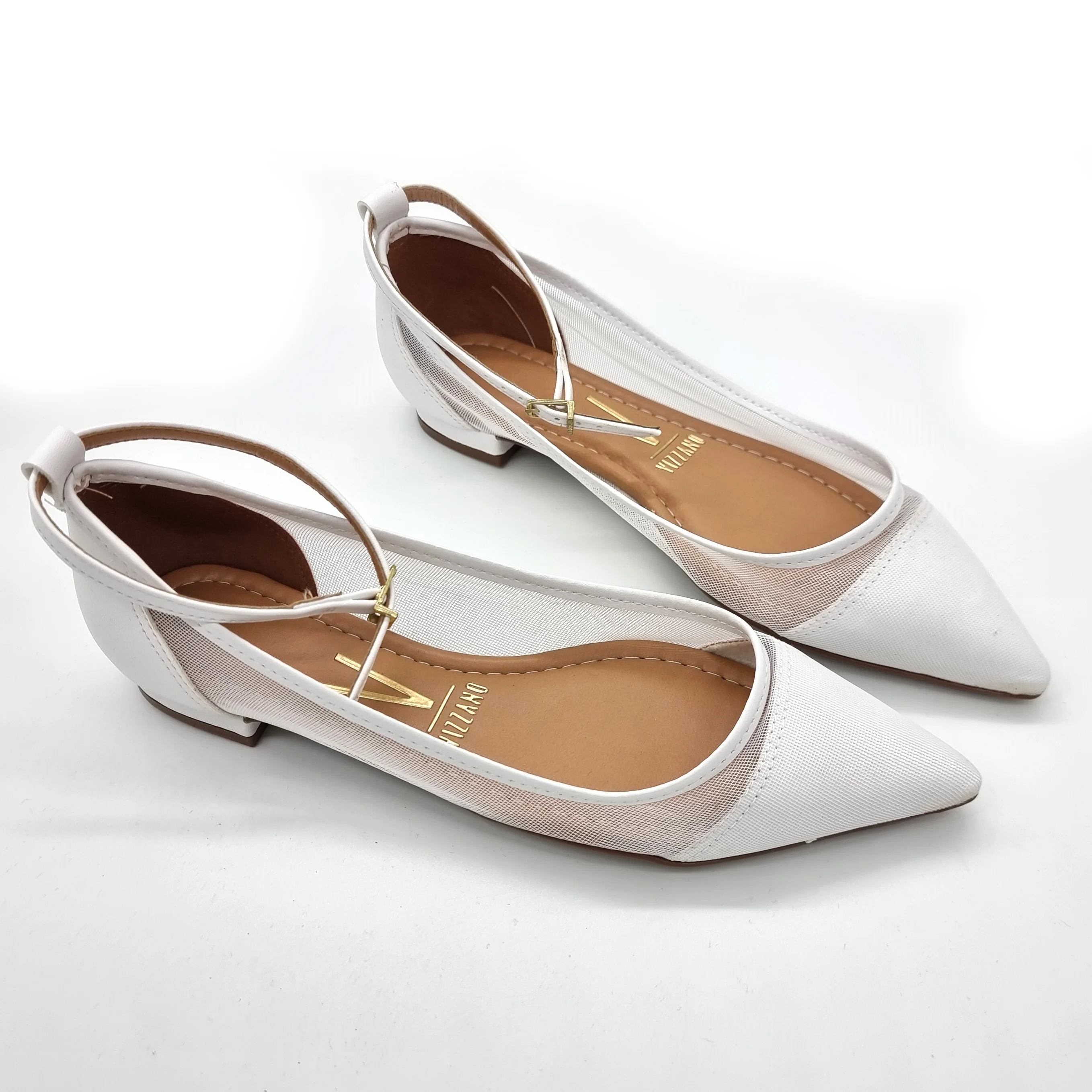 Vizzano 1206-294 Mesh Flat in White - Image 7
