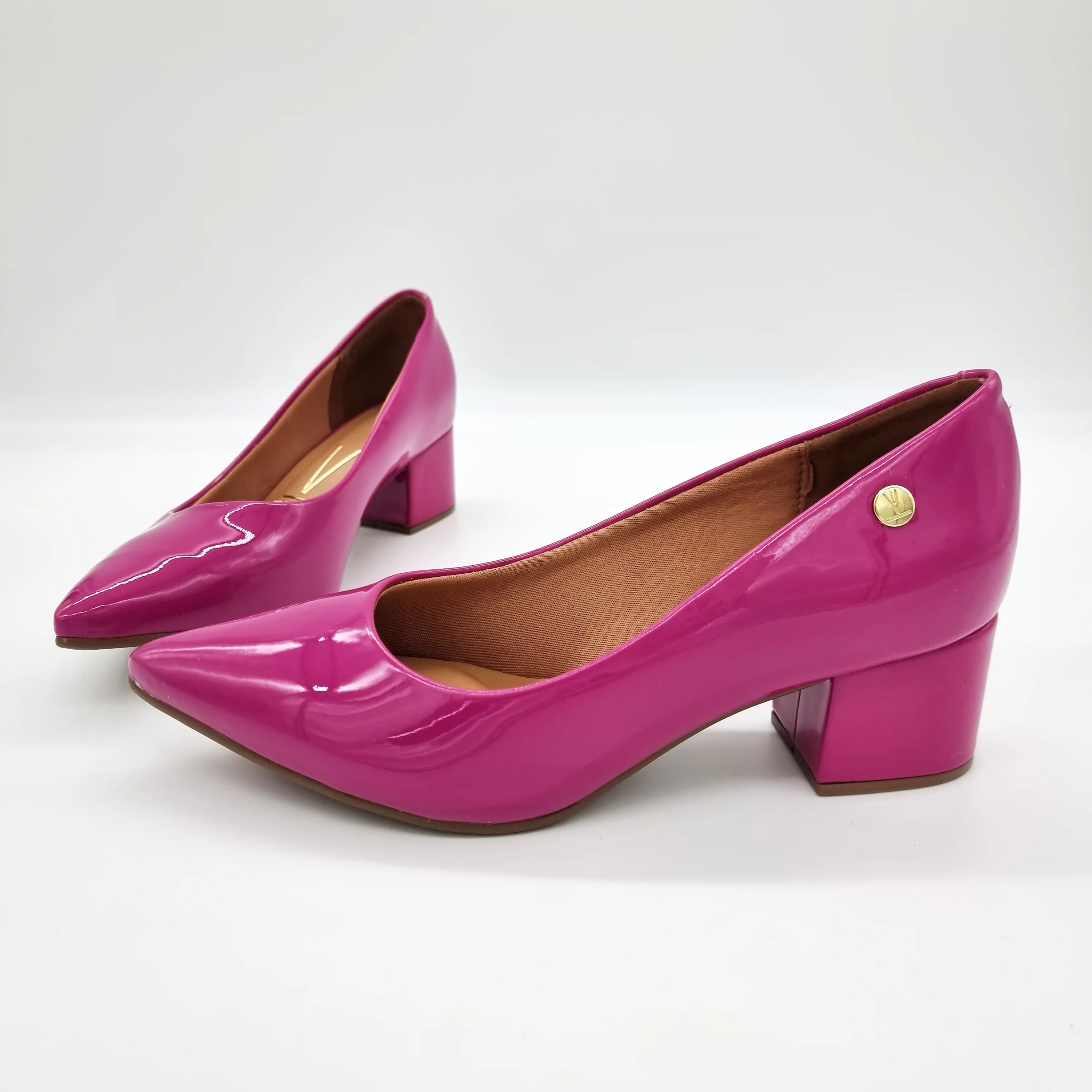 Vizzano 1220-315 Block Heel Pump in Magenta Patent - Image 4