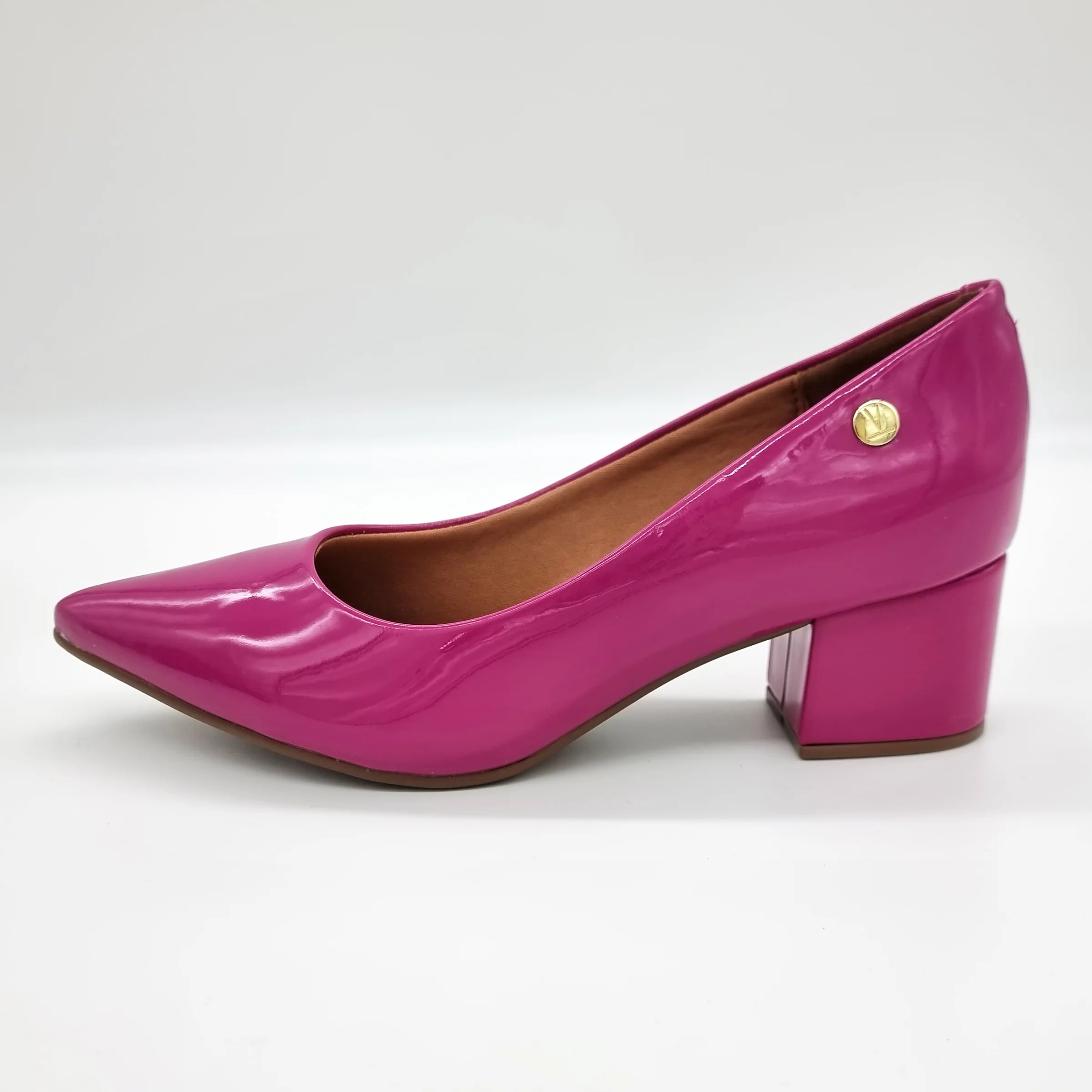 Vizzano 1220-315 Block Heel Pump in Magenta Patent - Image 8