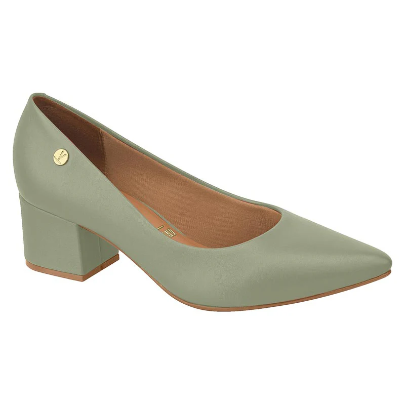 Vizzano 1220-315 Block Heel Pump in Sage Green Napa
