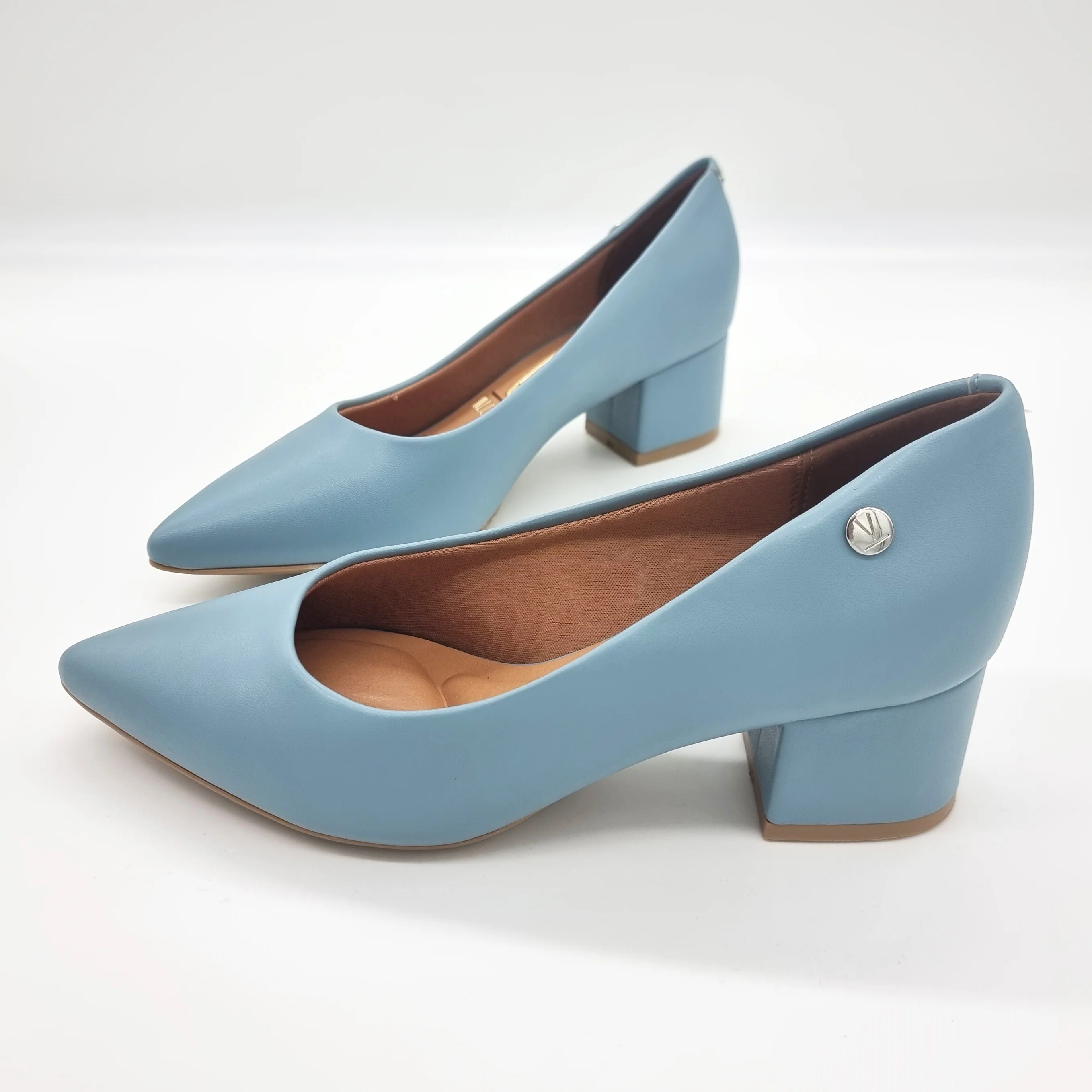 Vizzano 1220-315 Block Heel Pump in Turquoise Napa - Image 2