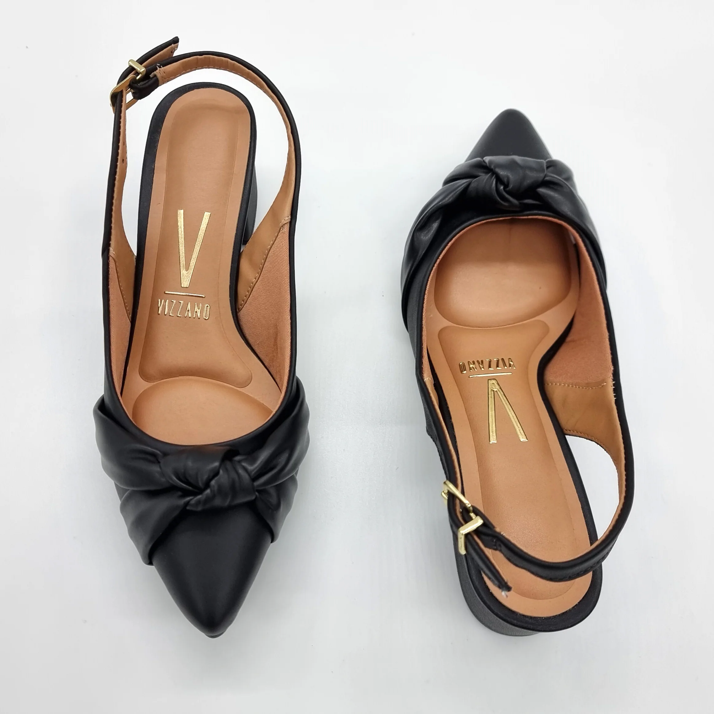 Vizzano 1220-358 Block Heel Slingback Pump in Black - Image 3