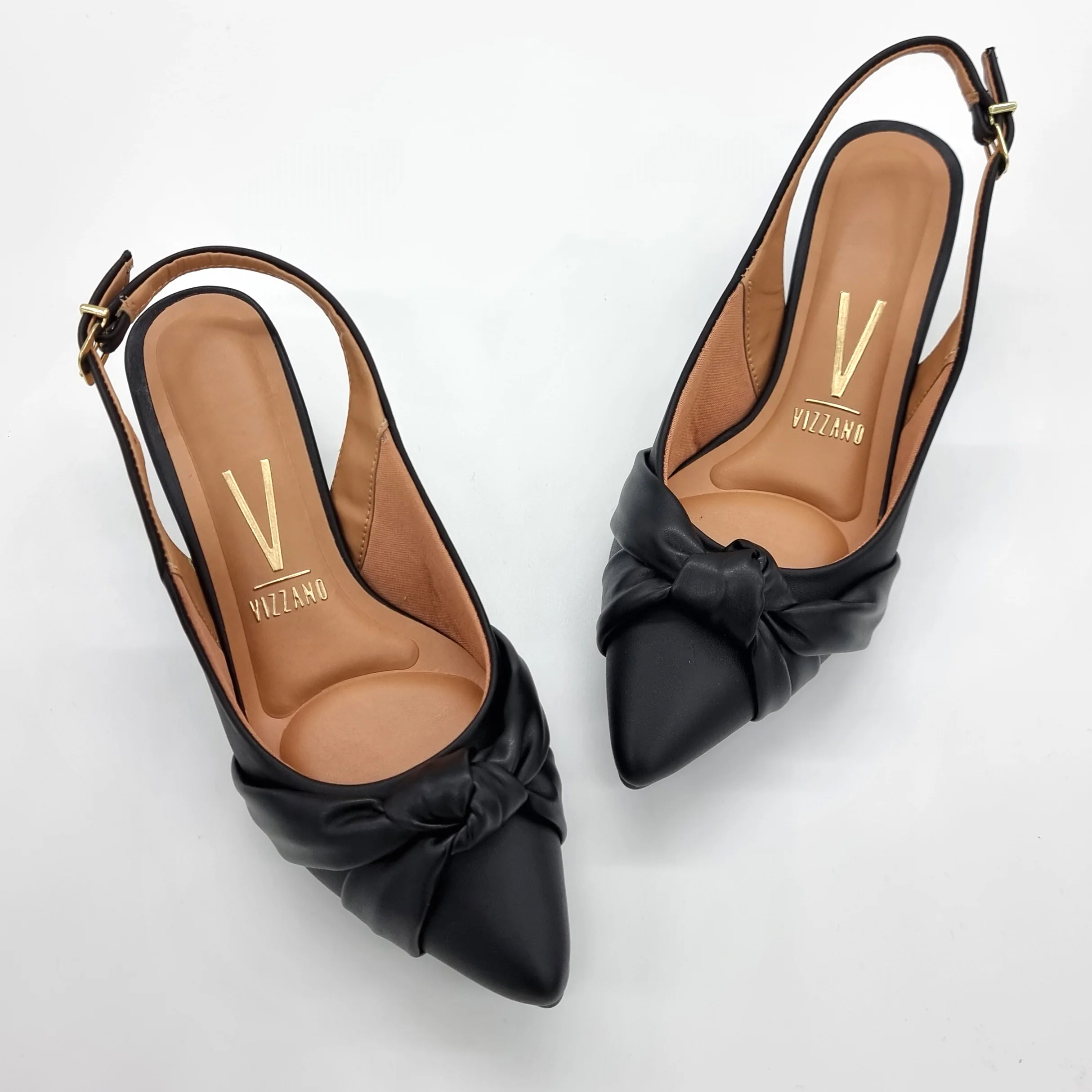 Vizzano 1220-358 Block Heel Slingback Pump in Black - Image 6