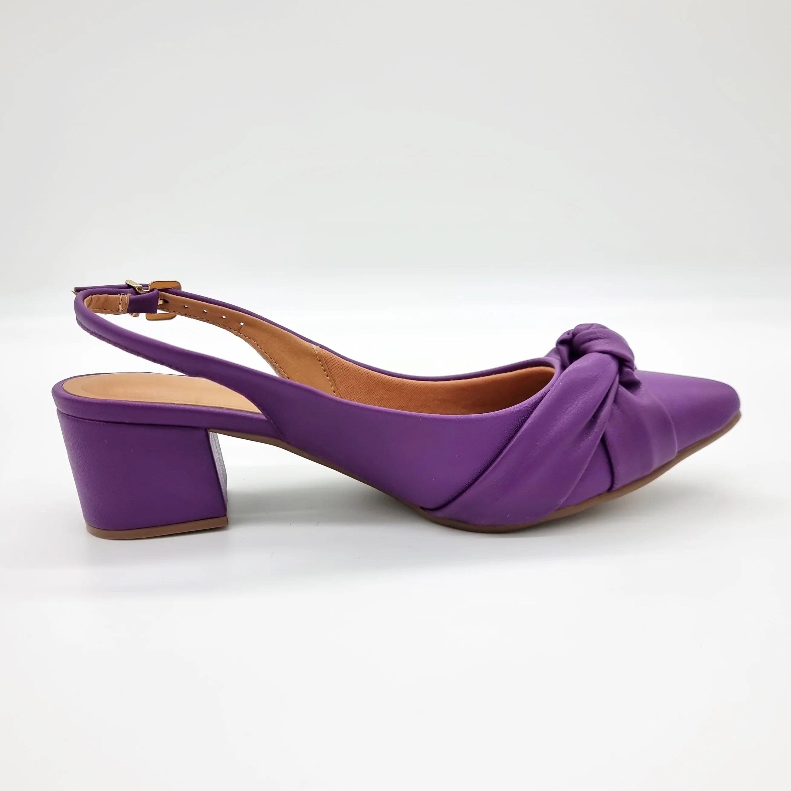 Vizzano 1220-358 Block Heel Slingback Pump in Violet - Image 4