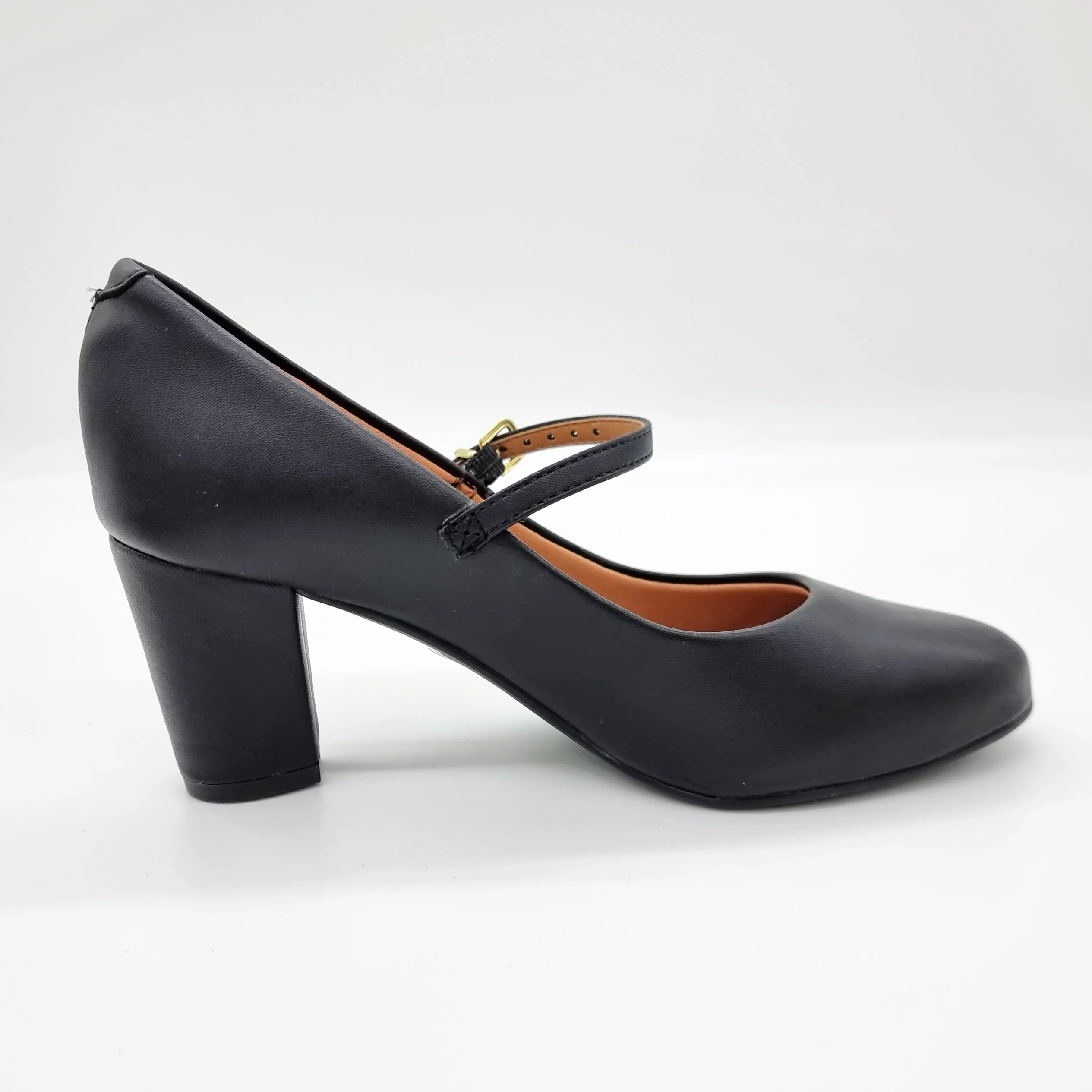 Vizzano 1259-206 Block Heel Round Toe Mary Jane Pump in Black Napa - Image 4