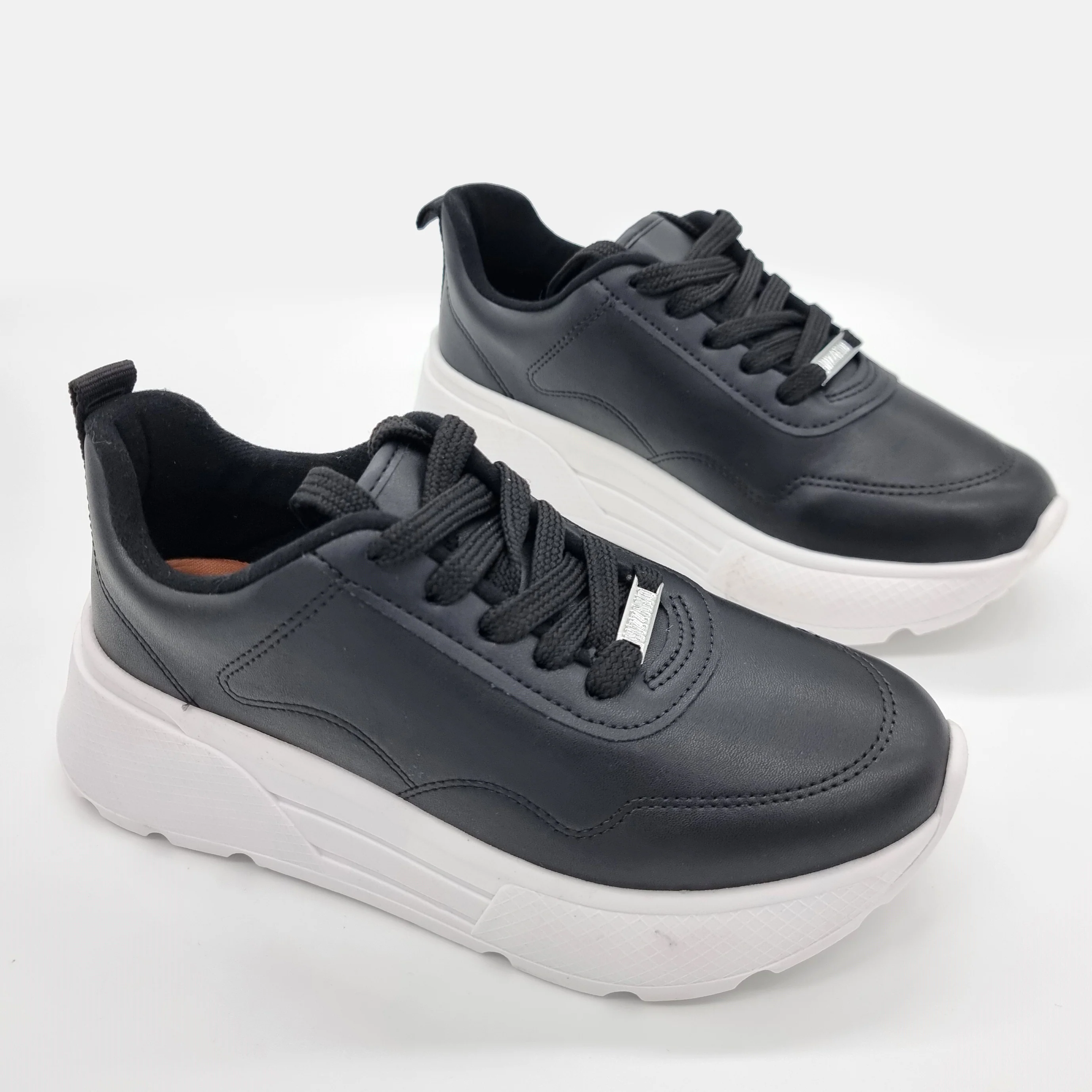 Vizzano 1408-100 Wedge Sole Sneaker in Black - Image 2
