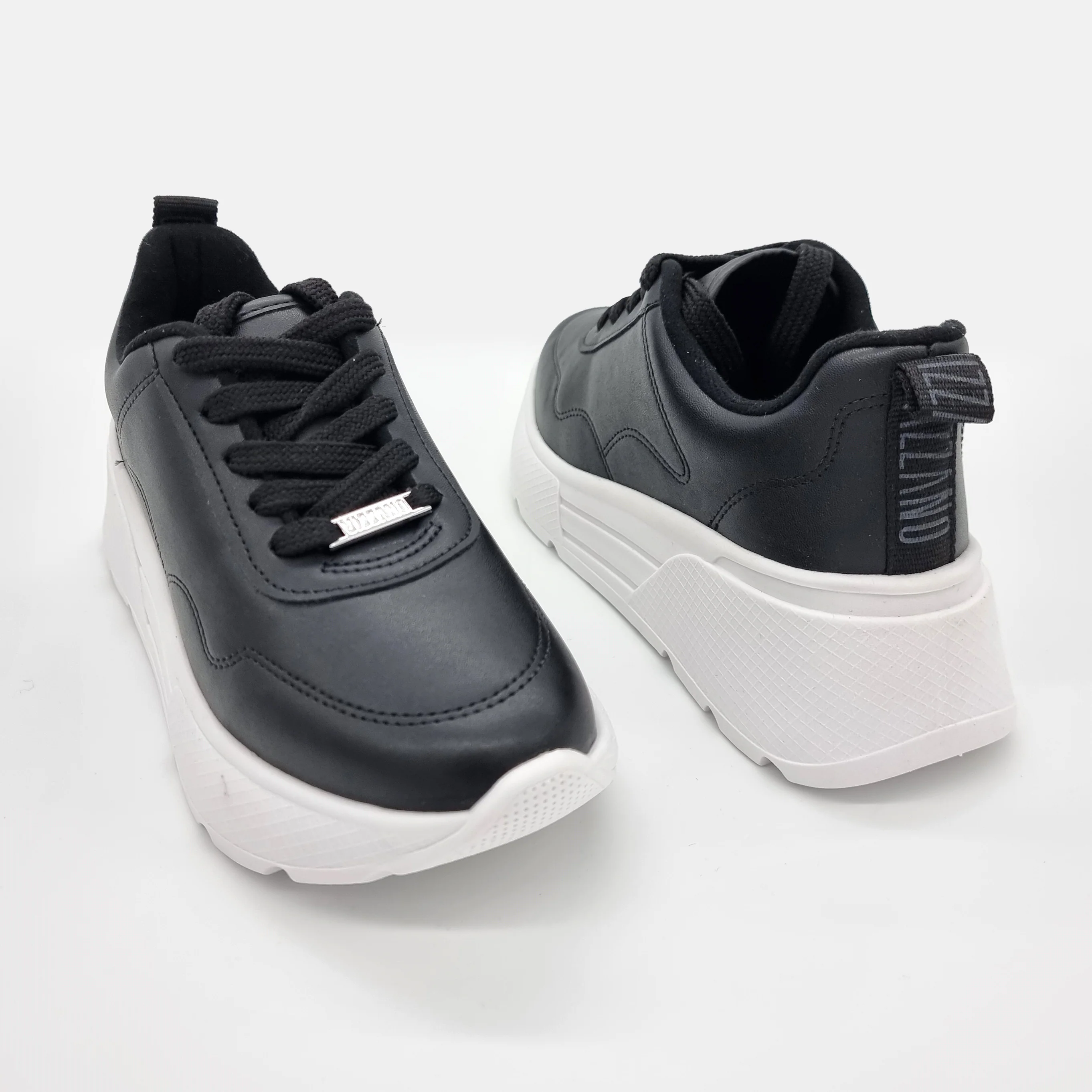 Vizzano 1408-100 Wedge Sole Sneaker in Black - Image 3