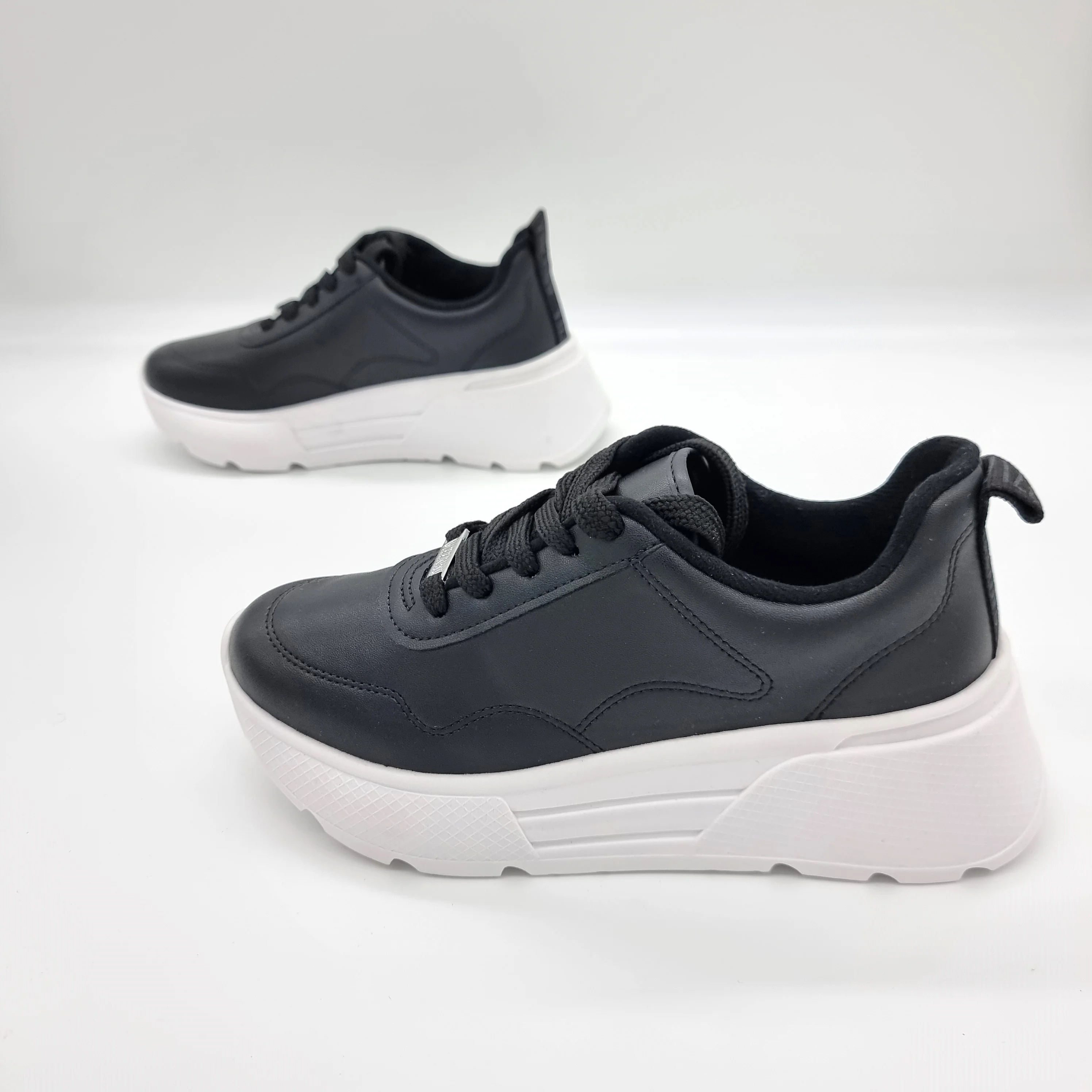 Vizzano 1408-100 Wedge Sole Sneaker in Black - Image 5