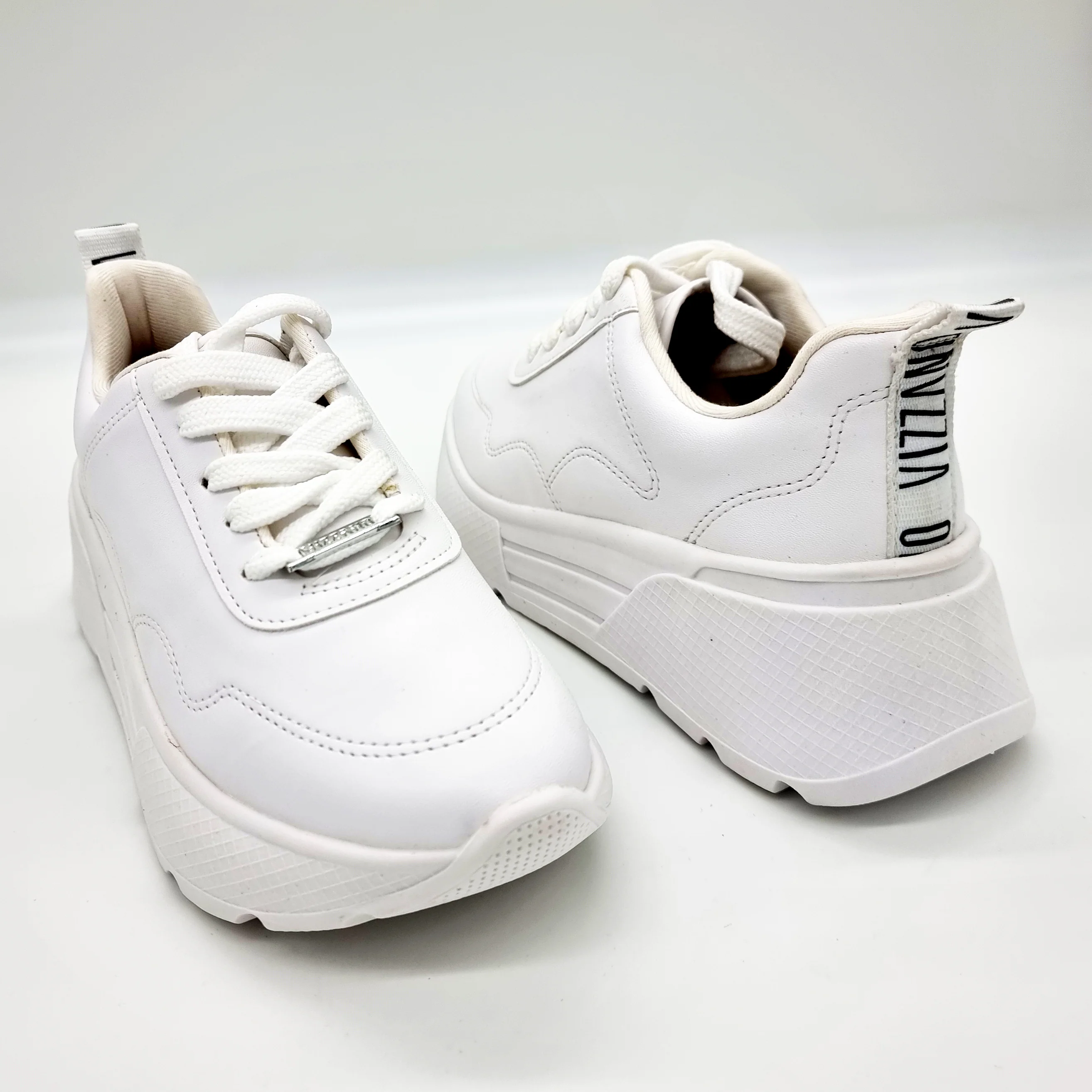 Vizzano 1408-100 Wedge Sole Sneaker in White - Image 4