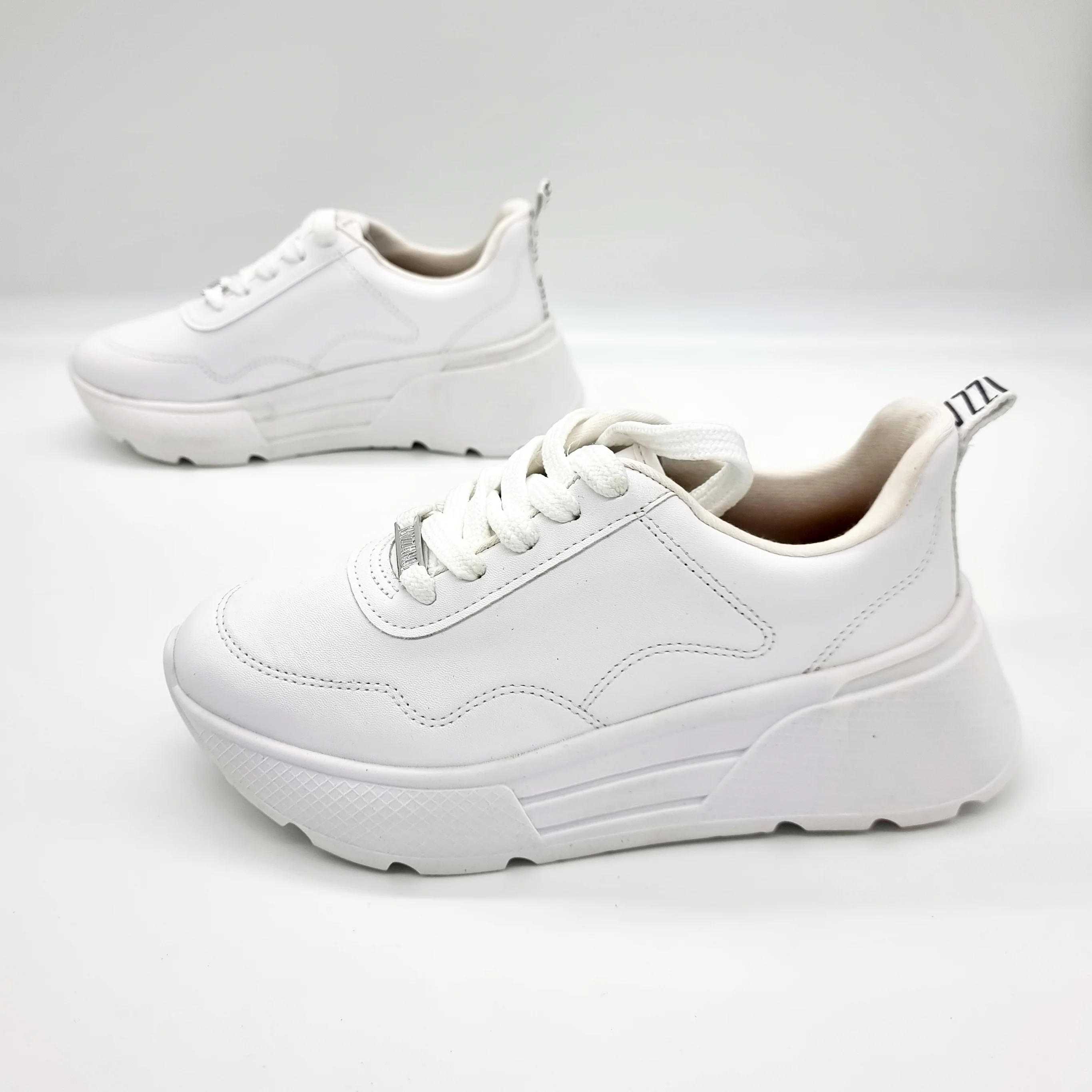 Vizzano 1408-100 Wedge Sole Sneaker in White - Image 6
