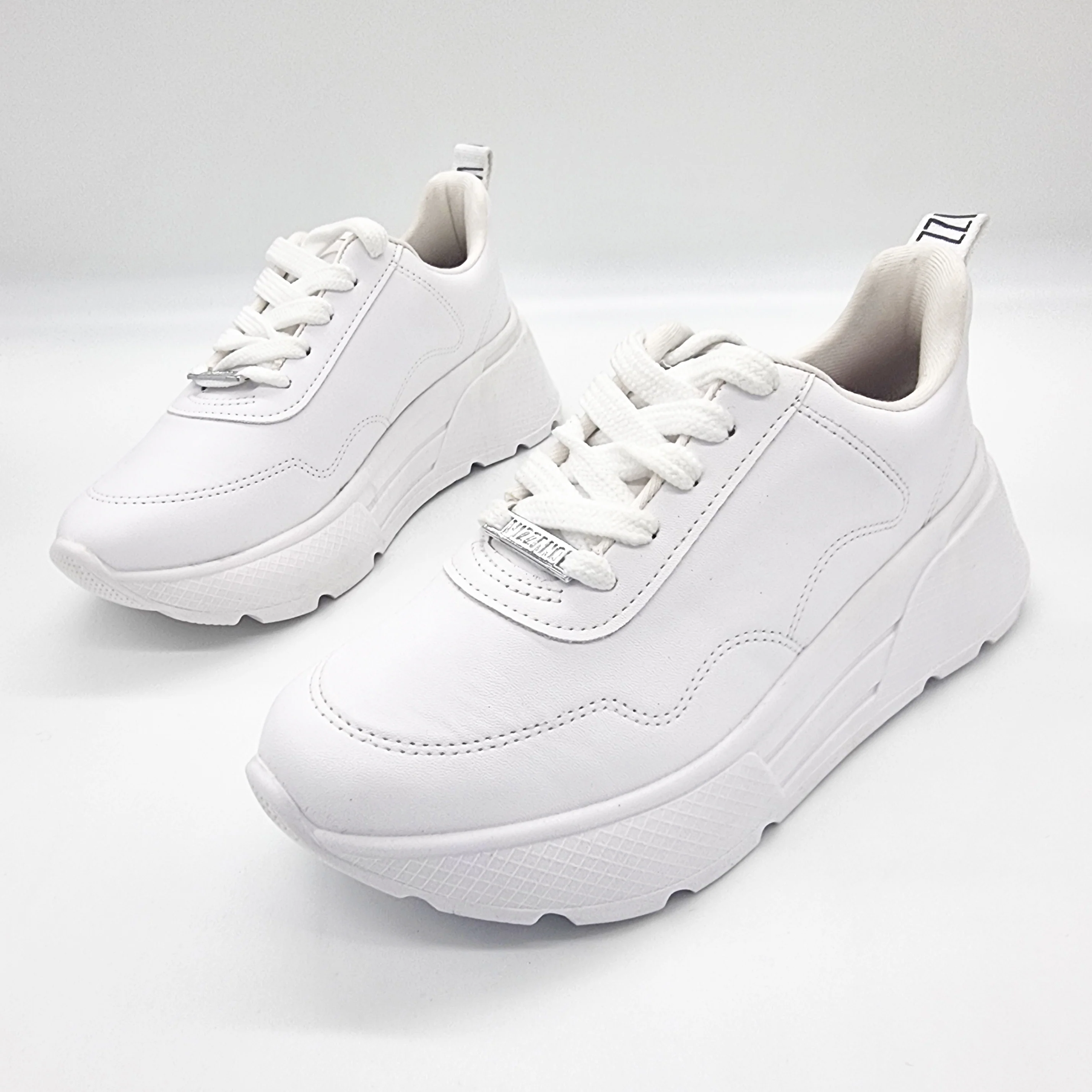 Vizzano 1408-100 Wedge Sole Sneaker in White - Image 8